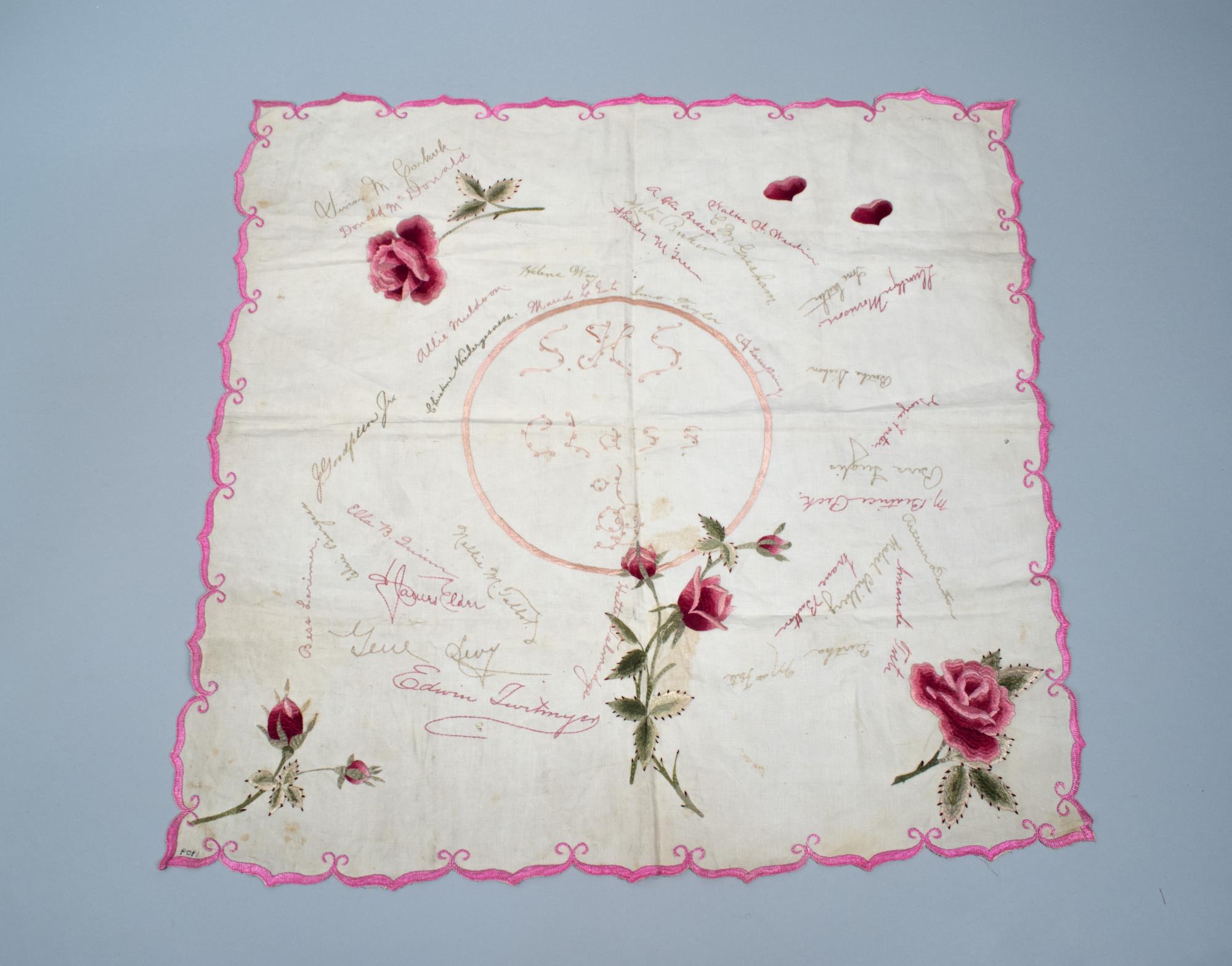 Image of Signature handkerchief of Seattle High School, class of 1899