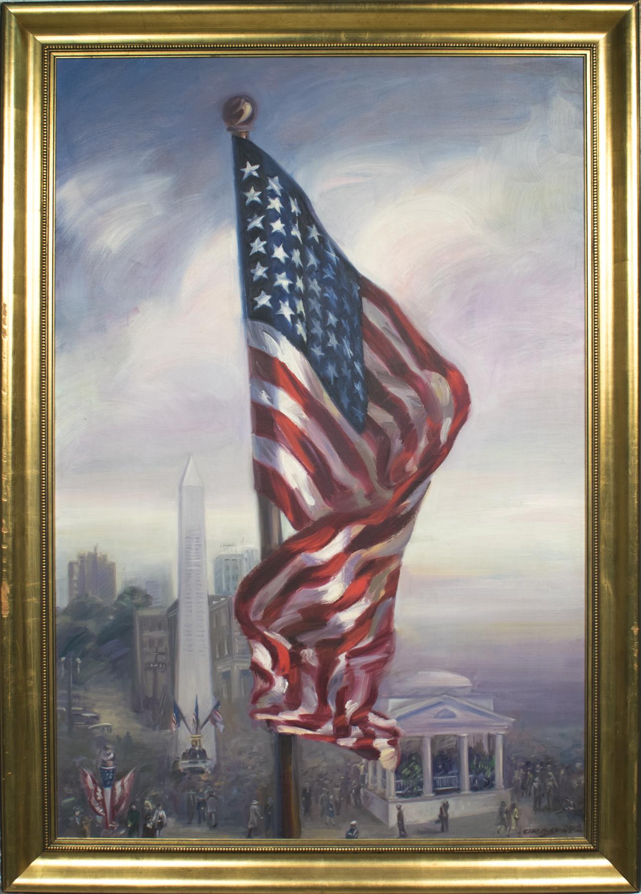 Image of Painting of Victory Square in Seattle, ca. 1949