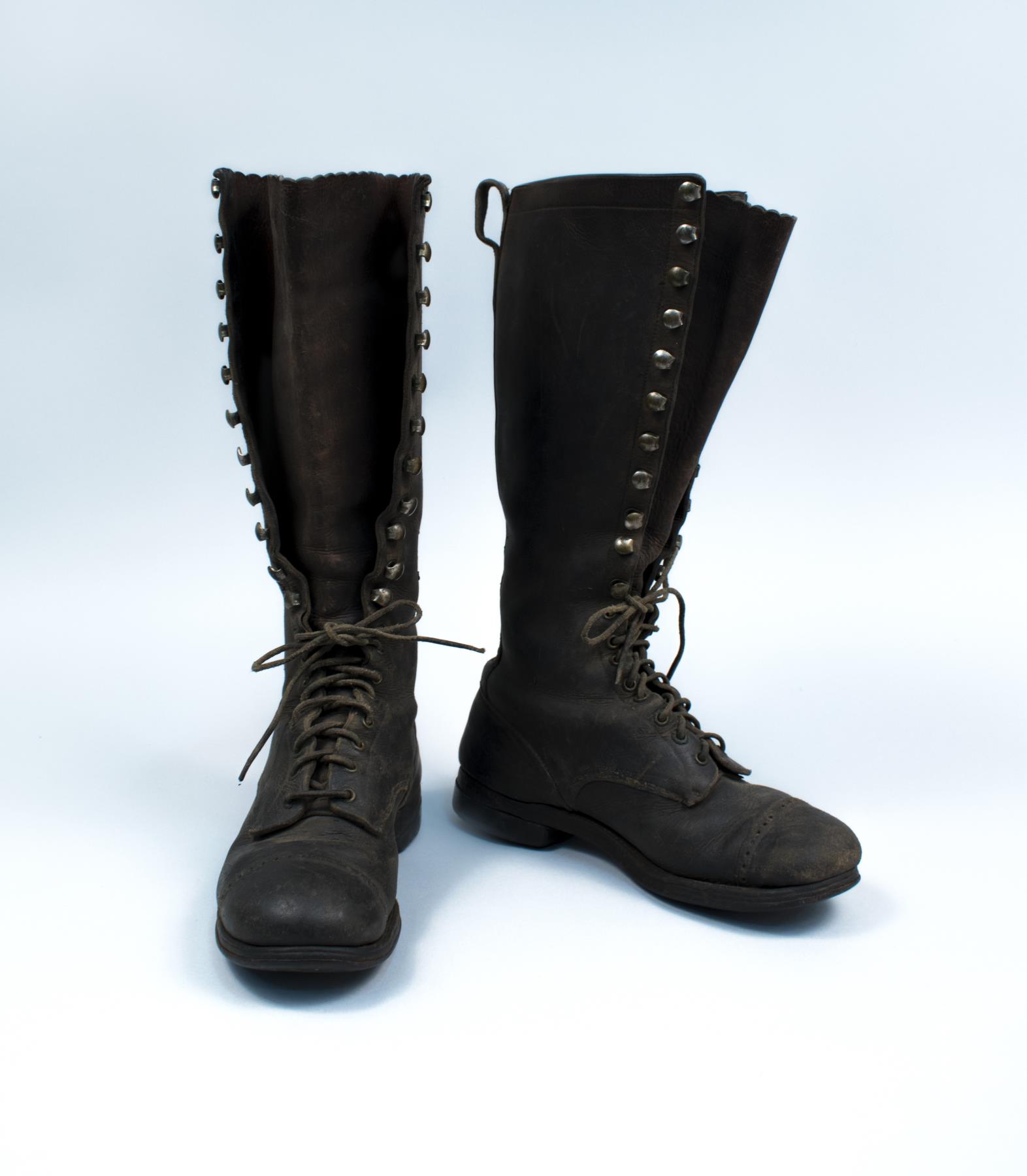Image of High top heavy boots, ca. 1920