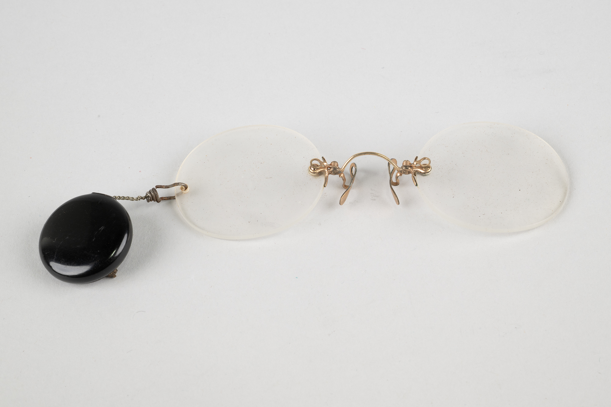 Image of Pair of pince-nez glasses from optometrist Ralph Martin Samuel, ca. 1920