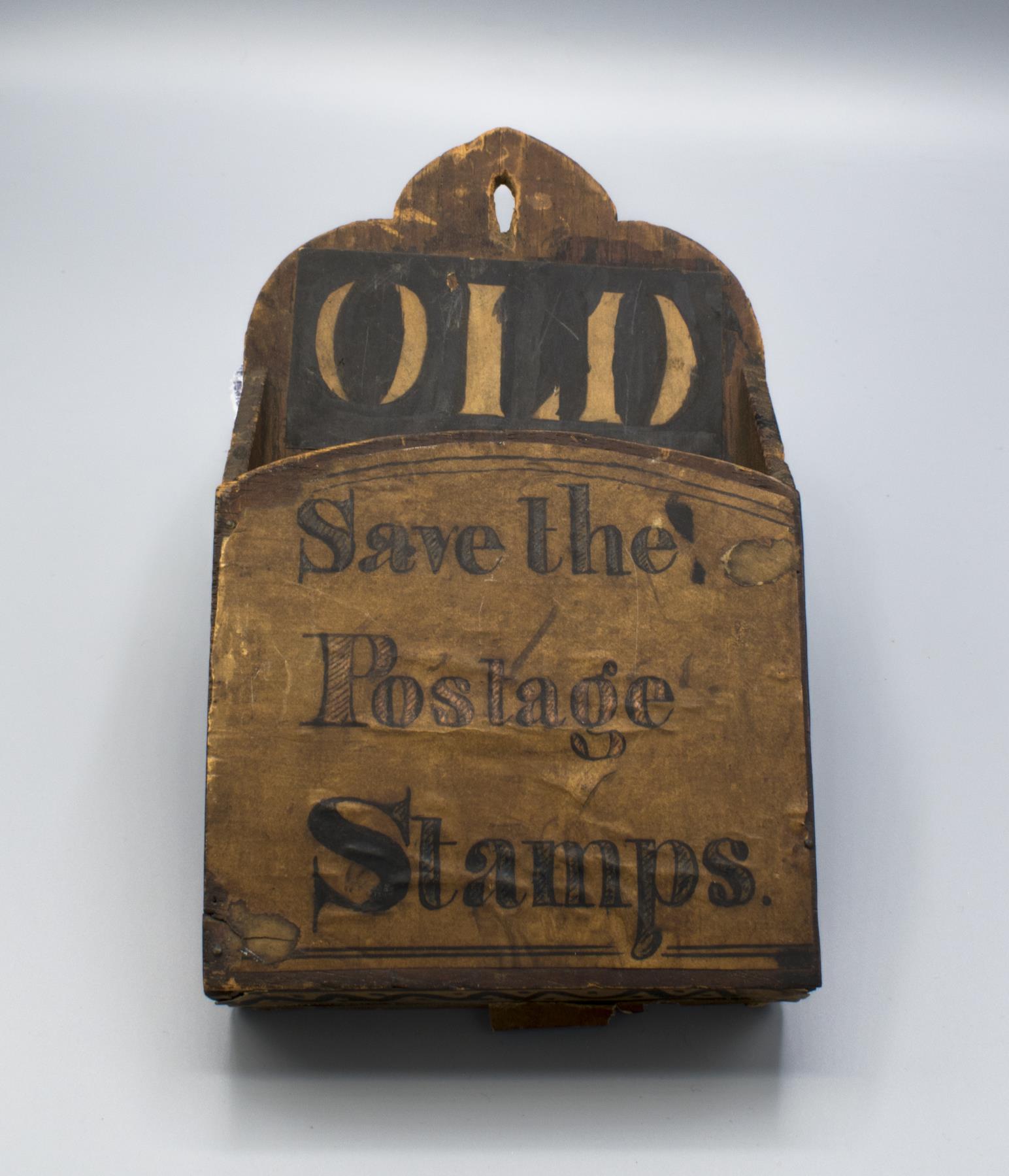 Image of Handmade wooden box or wall file, ca. 1860-1870