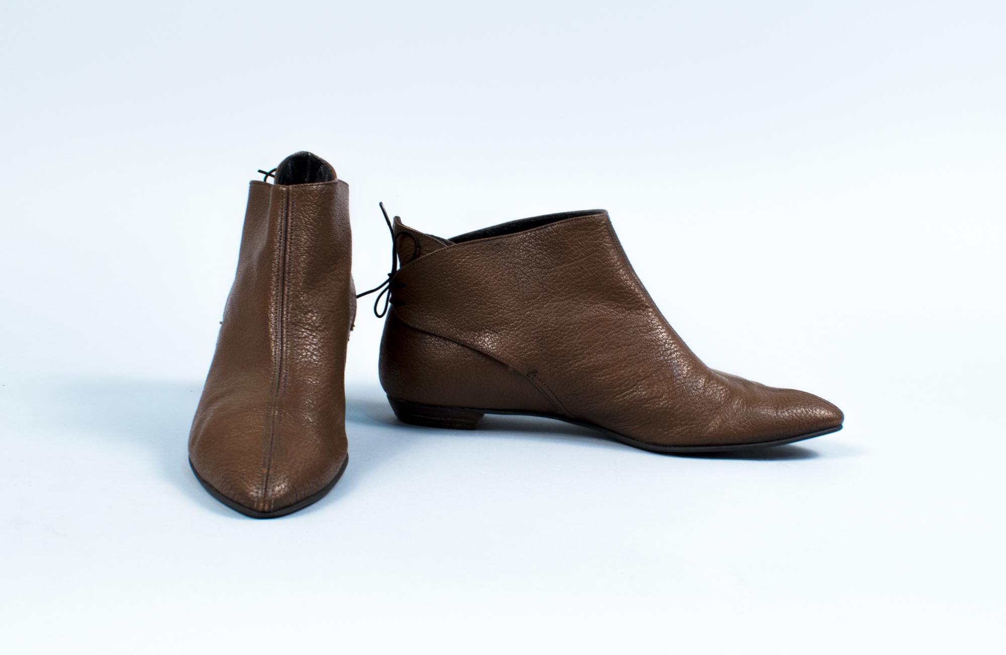 Image of Pair of low cut boots, worn as part of Century 21 Seattle World's Fair Fashion Show, 1962