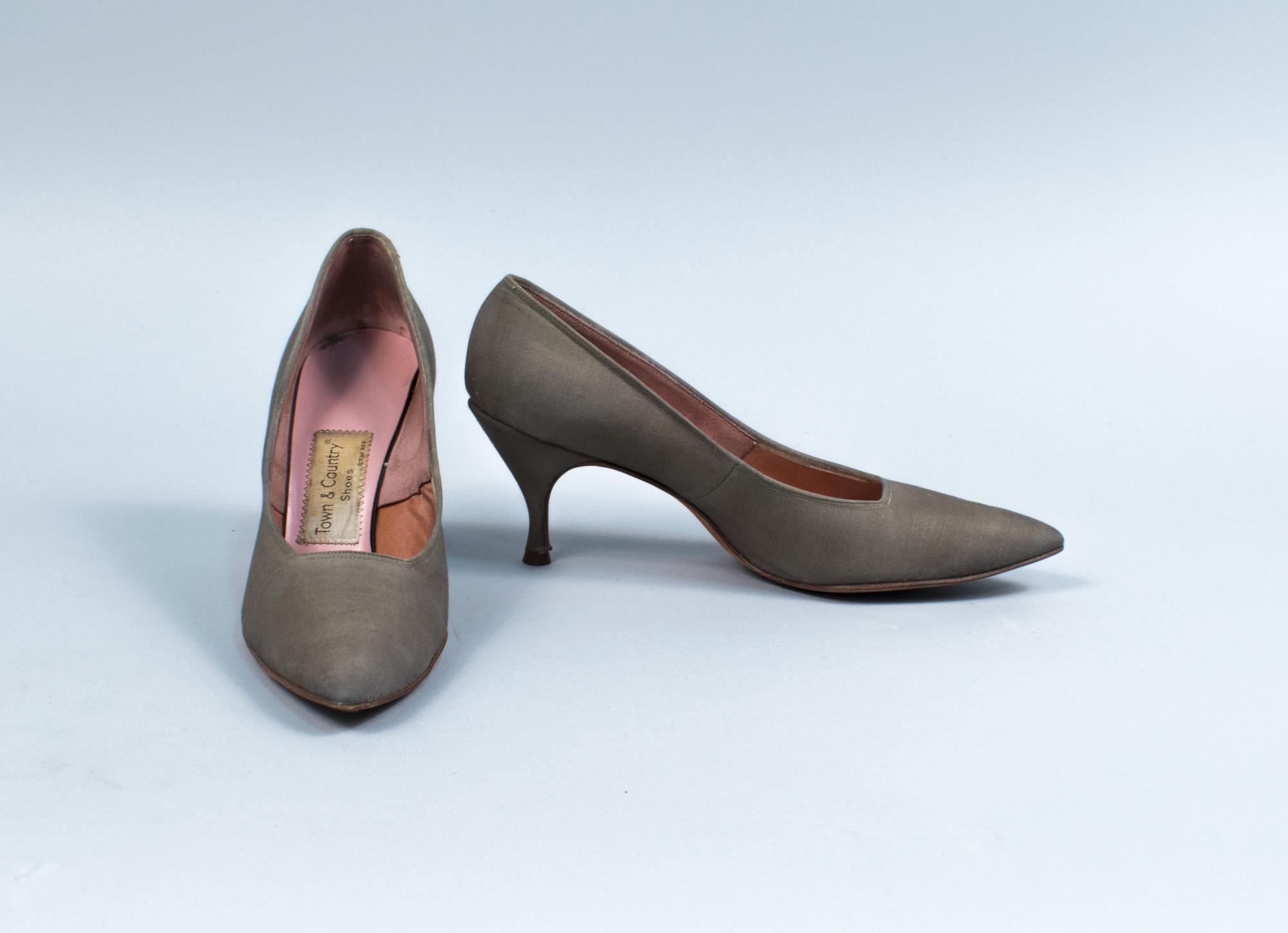 Image of Pair of gray heels, 1962