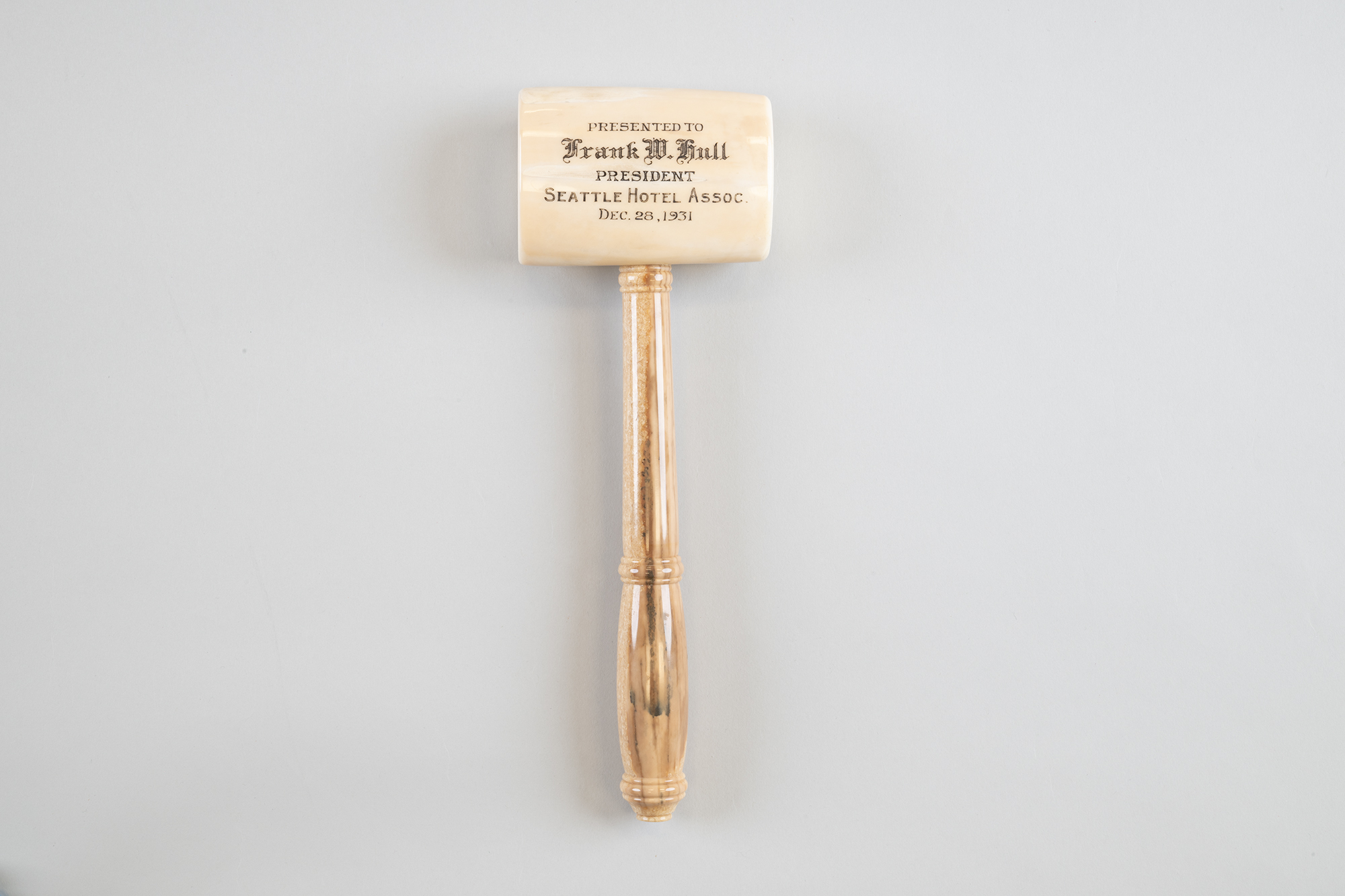 Image of Gavel from the Seattle Hotel Association, 1931