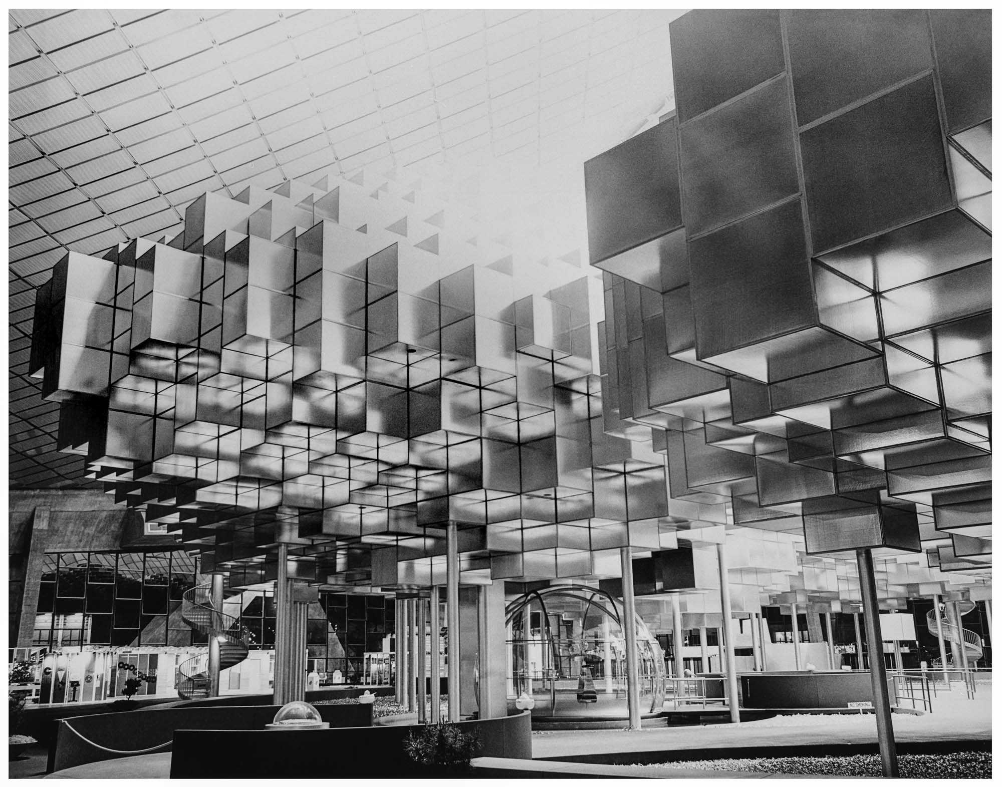 Image of Coliseum interior showing Bubbleator, Seattle World's Fair, 1962