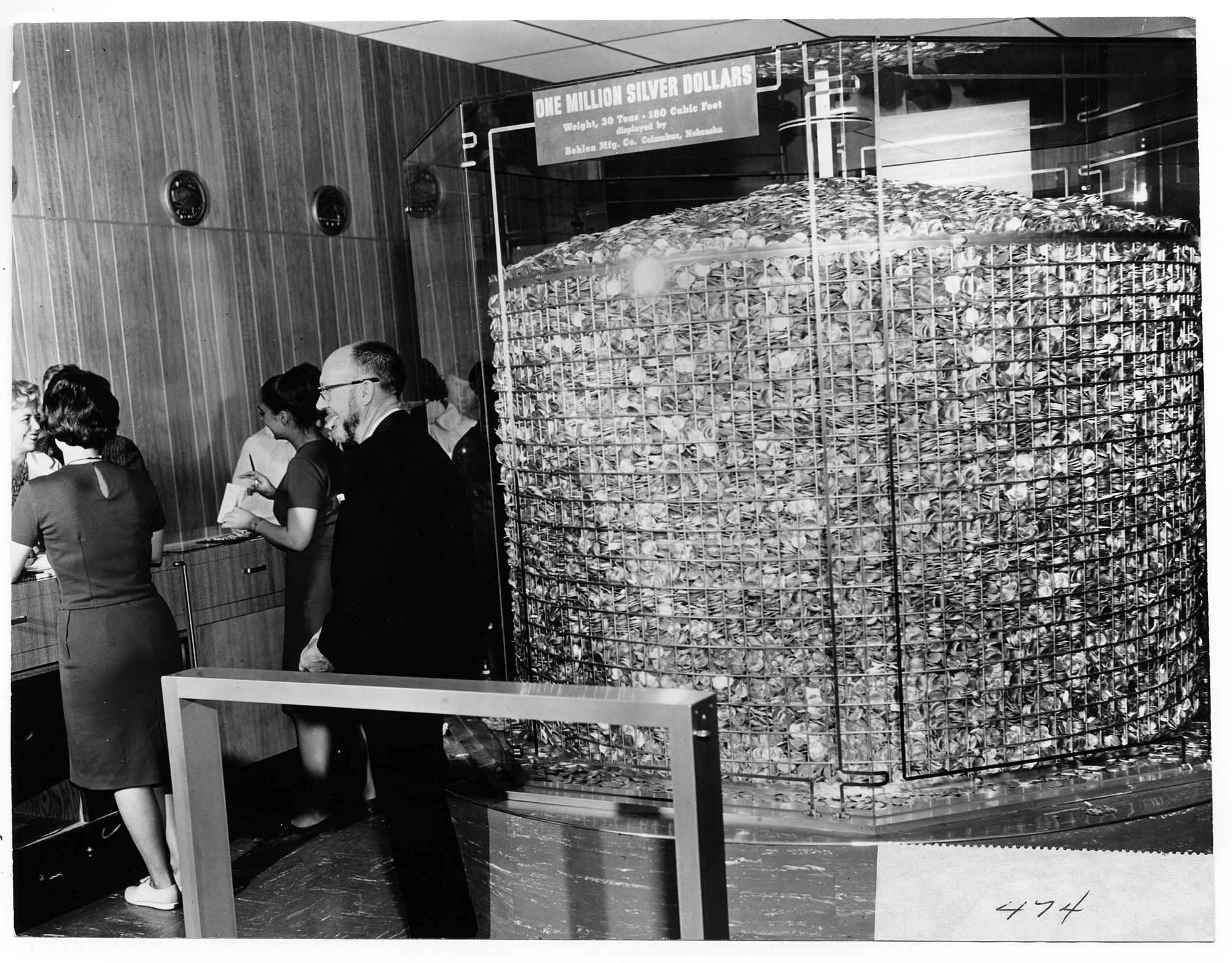 Image of One Million Silver Dollars exhibit, Seattle World's Fair, 1962