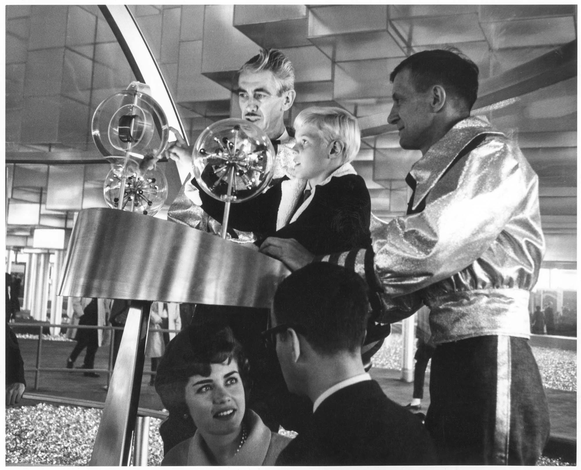 Image of Actor Jay North at the Bubbleator, Seattle World's Fair, 1962