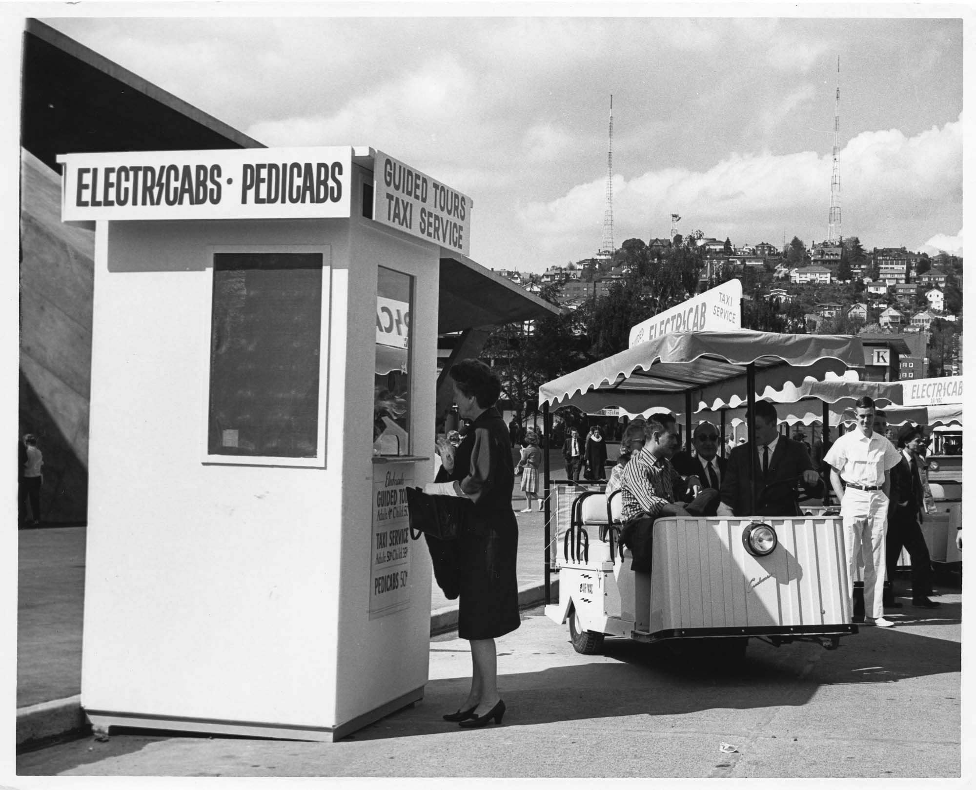 Image of Electricab booth, Seattle World's Fair, 1962