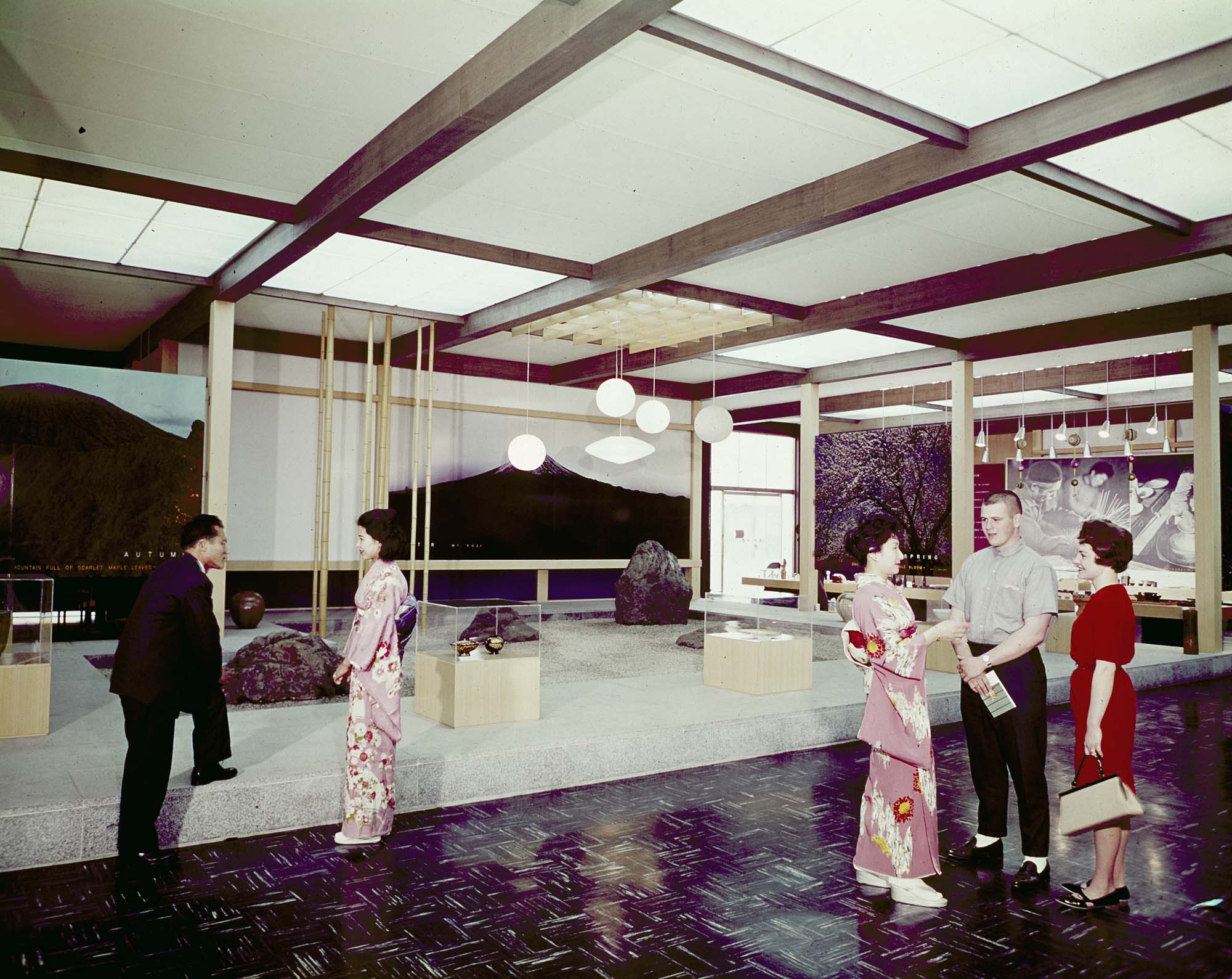Image of Japanese Pavilion interior, Seattle World's Fair, 1962