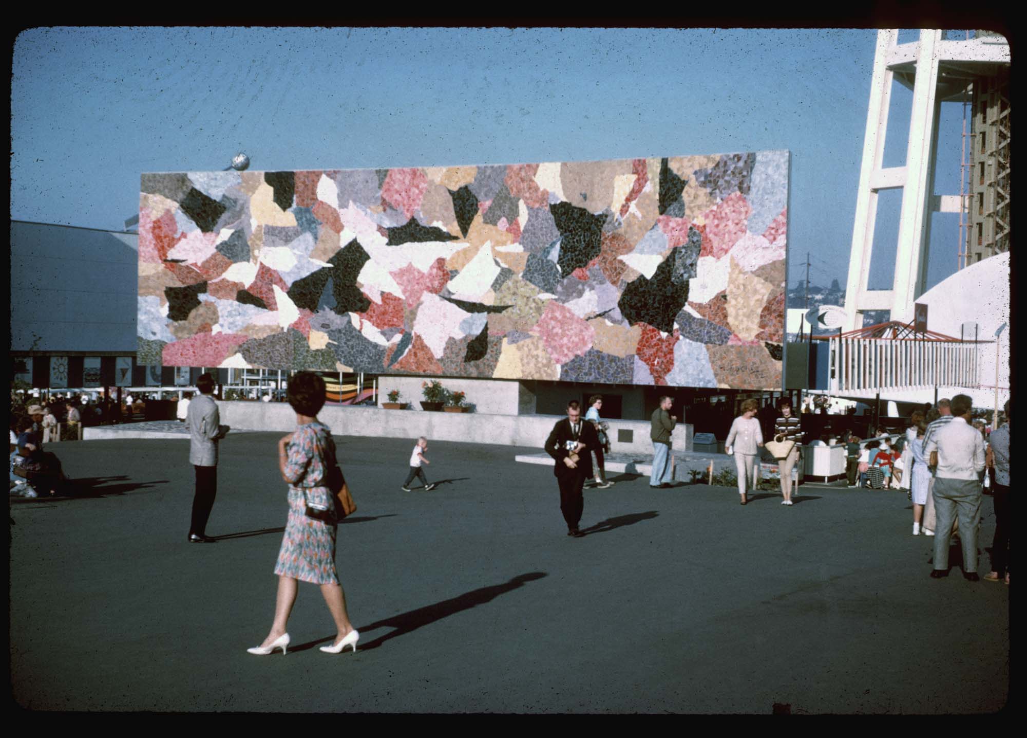 Image of Paul Horiuchi mural, Seattle World's Fair, 1962