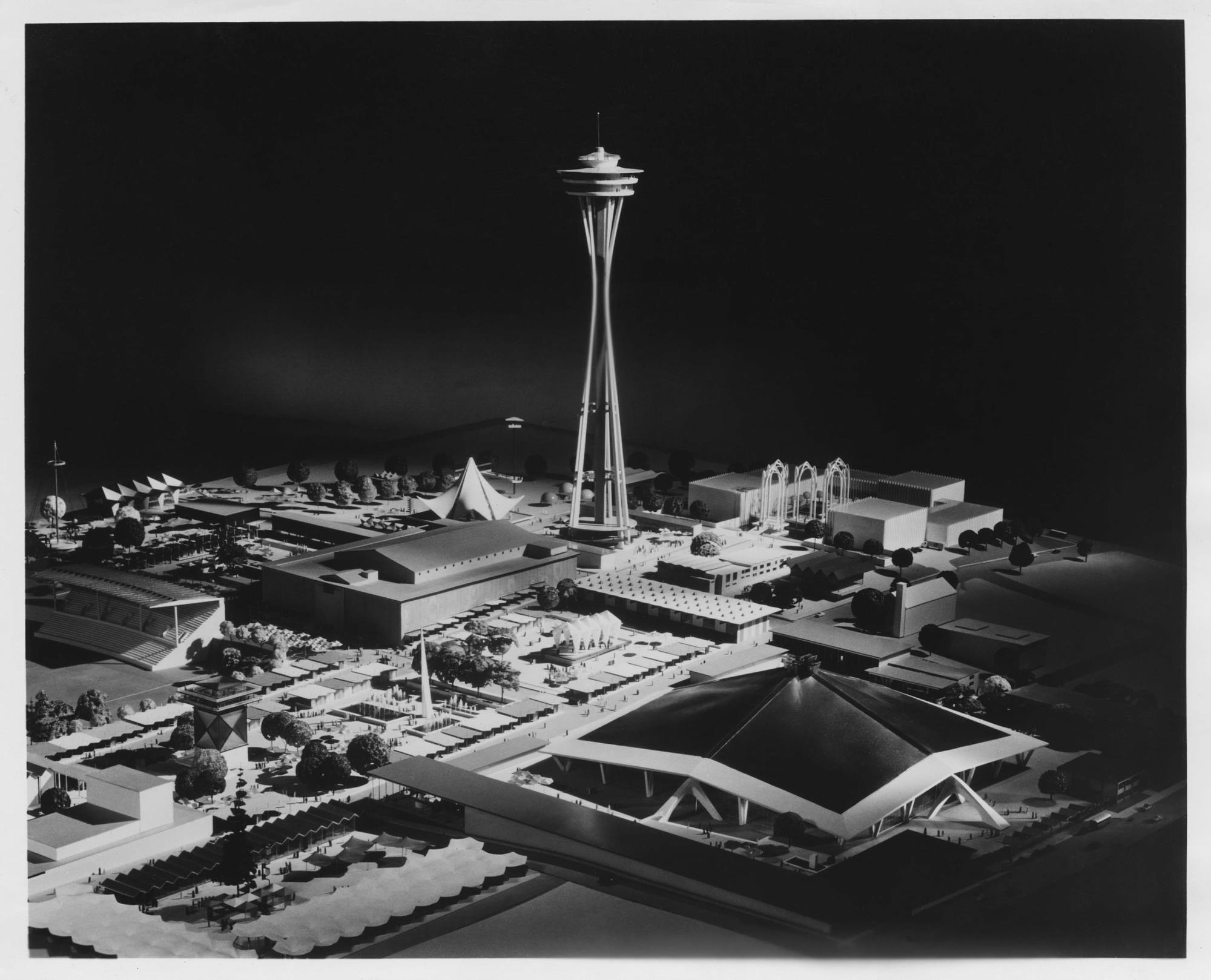 Image of Model of fairgrounds, Seattle World's Fair, circa 1961