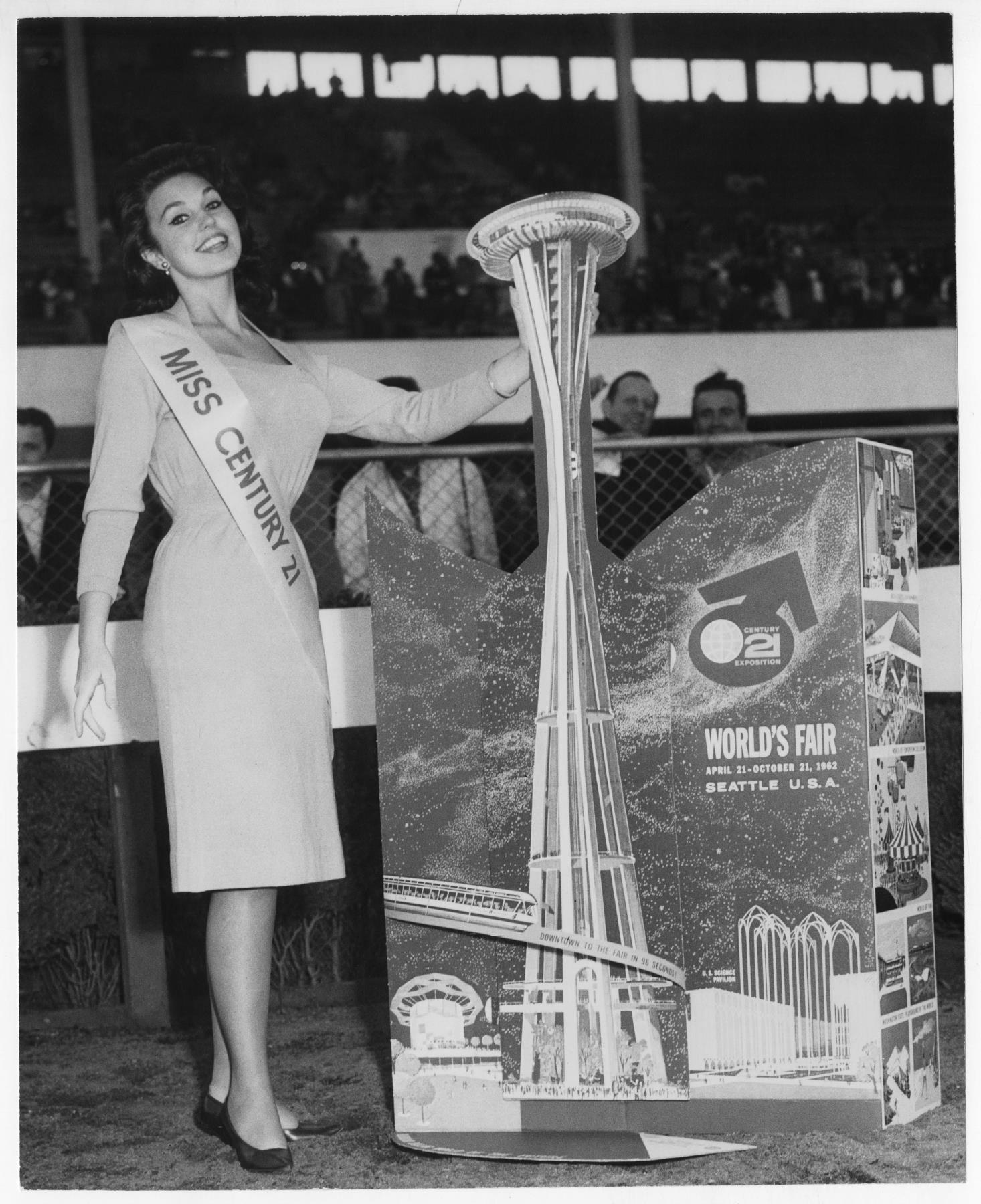 Image of Pat Dzejachok, Miss Century 21, Seattle World's Fair, August 18, 1962