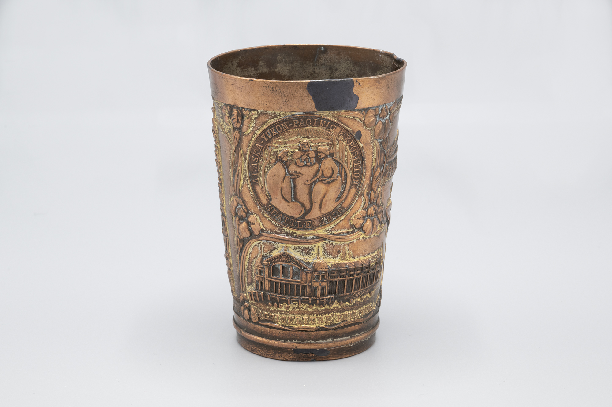 Image of Souvenir tumbler from the Alaska-Yukon-Pacific Exposition (AYPE), 1909