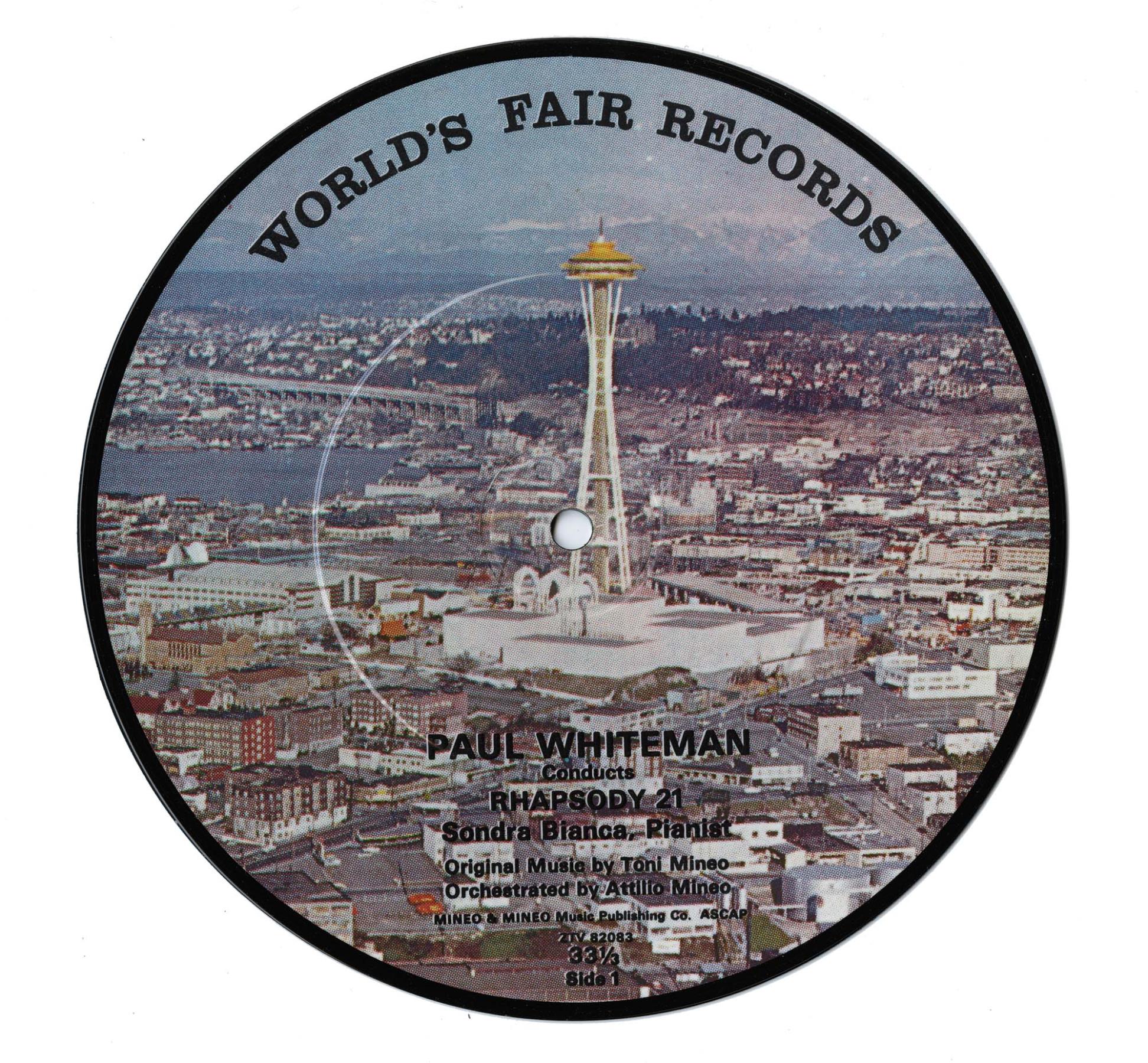 LP+CD／Musical Souvenir Of Trattor Paul Whiteman Conducts Rhapsody 21, souvenir picture disc of music
