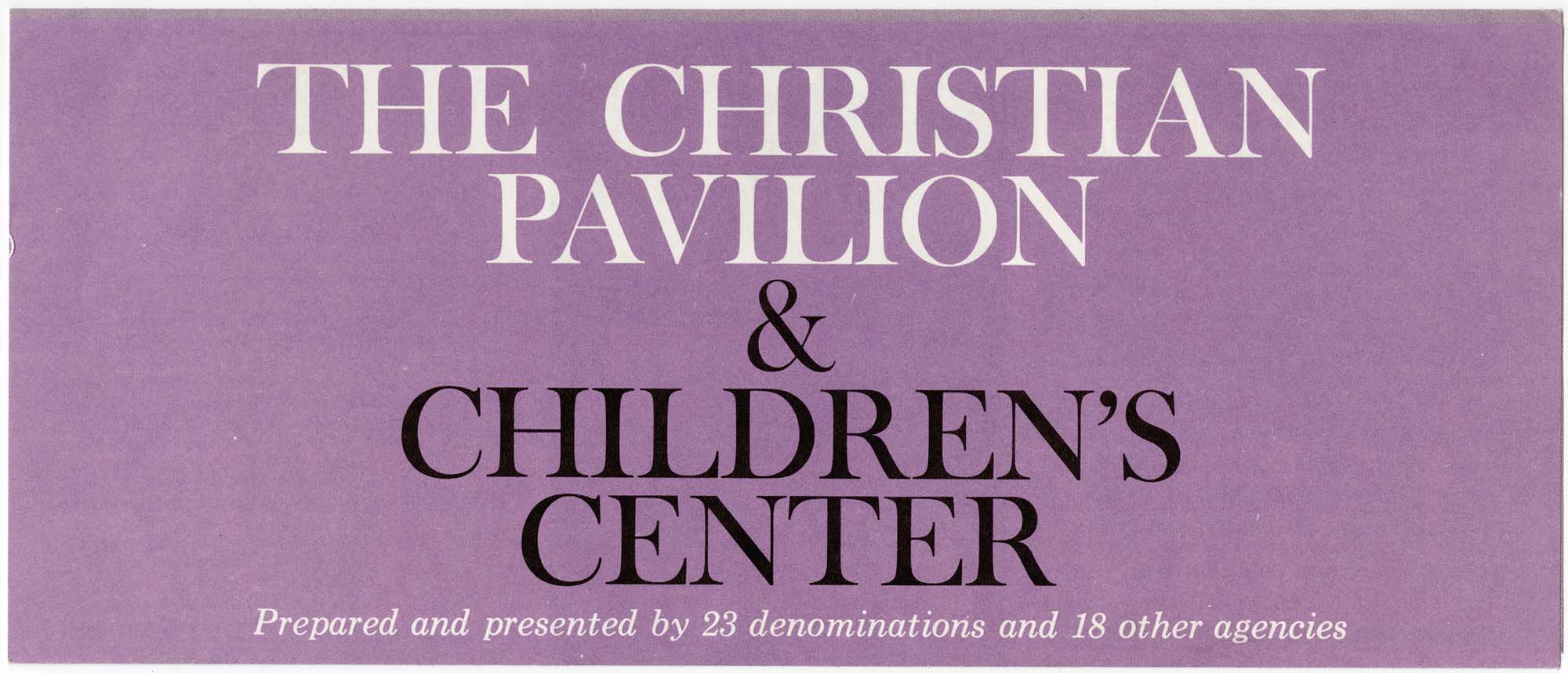 Image of Christian Pavilion & Children's Center leaflet, Seattle World's Fair, 1962