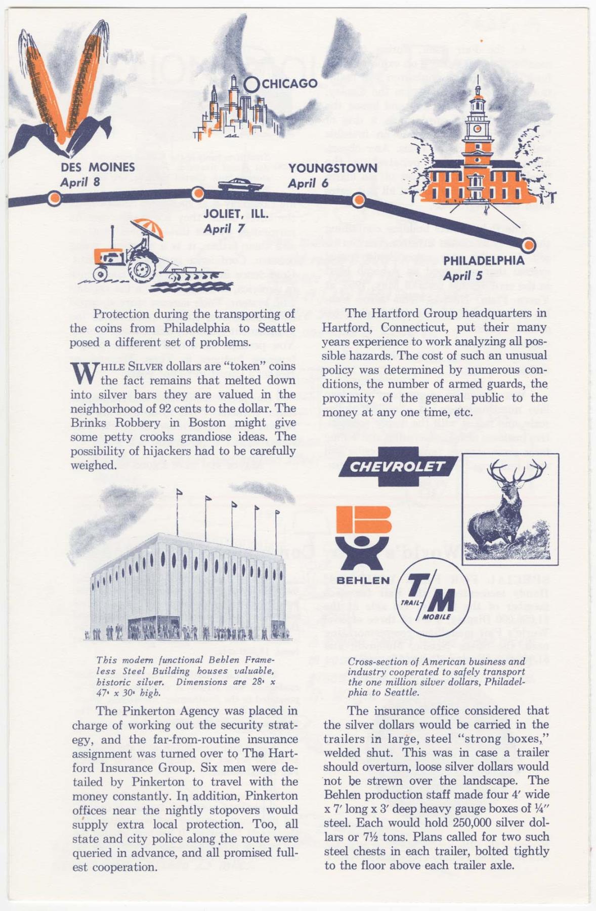Image of $1,000,000 Silver Dollar Display at the Seattle World's Fair leaflet, 1962