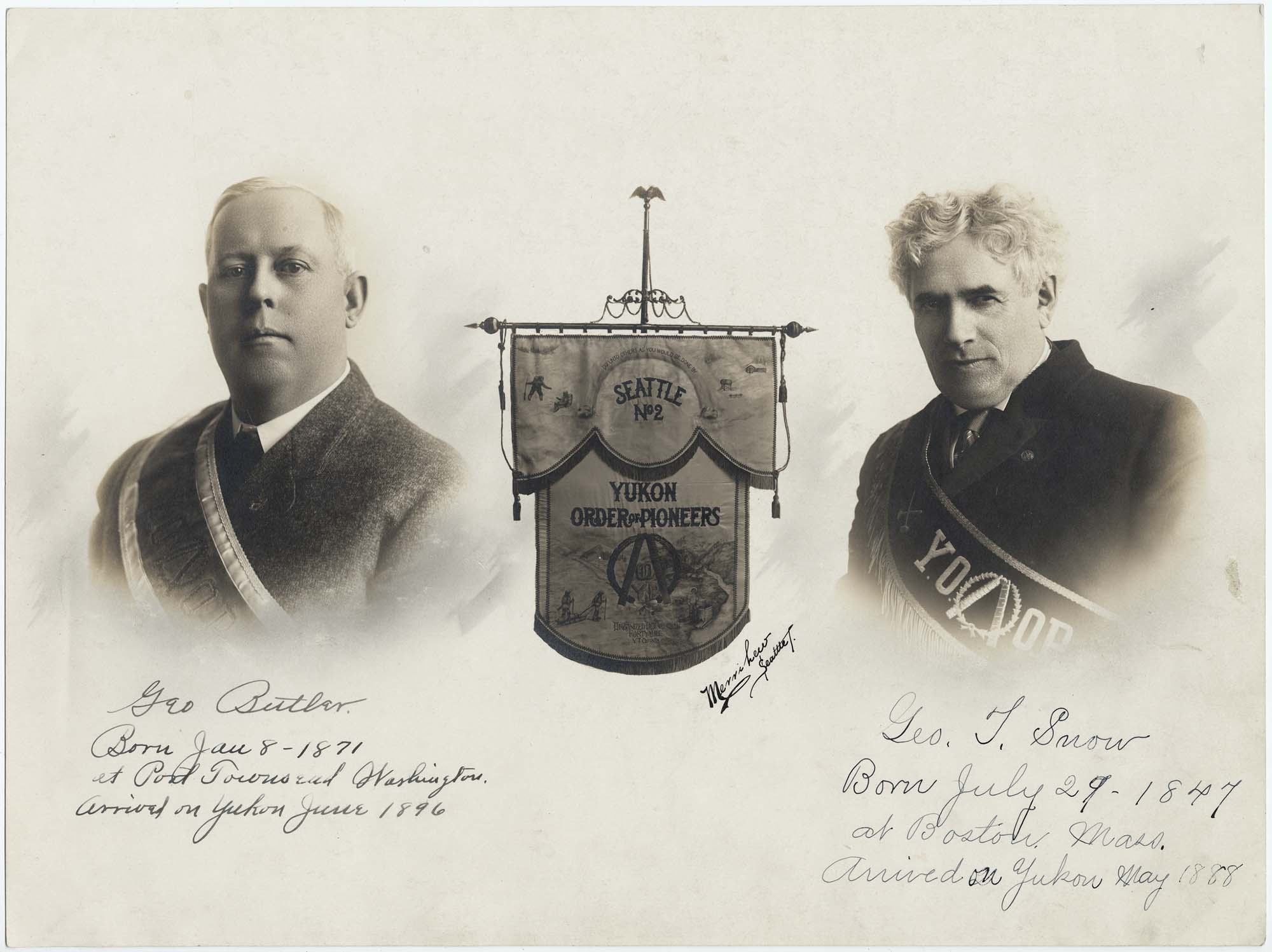 Image of George Butler and George T. Snow, circa 1920
