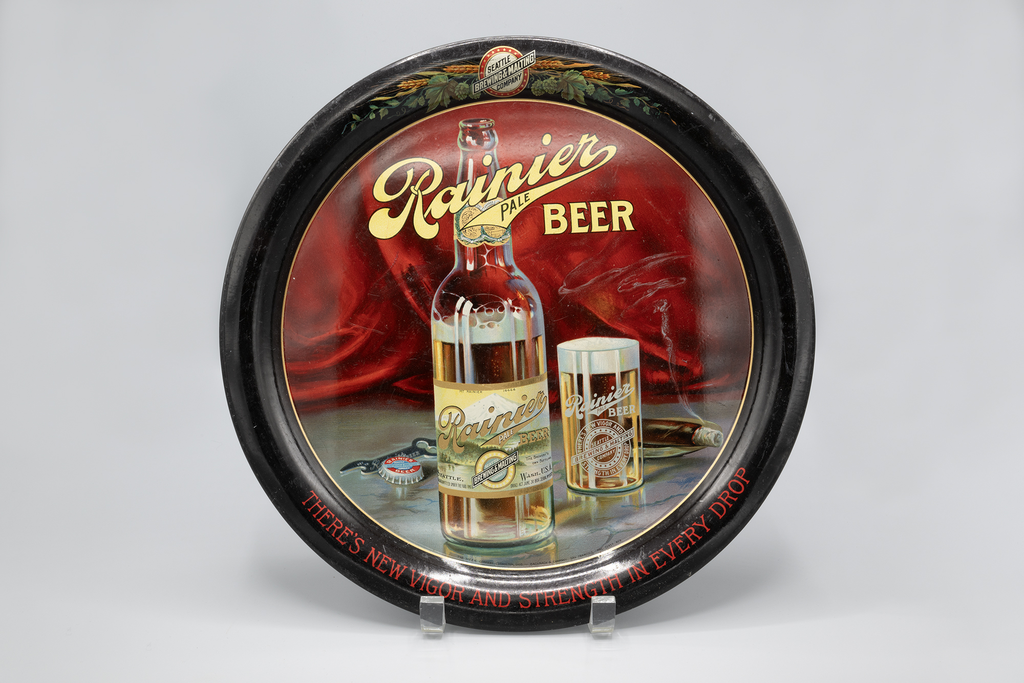 Image of Rainier Beer tray, ca. 1910