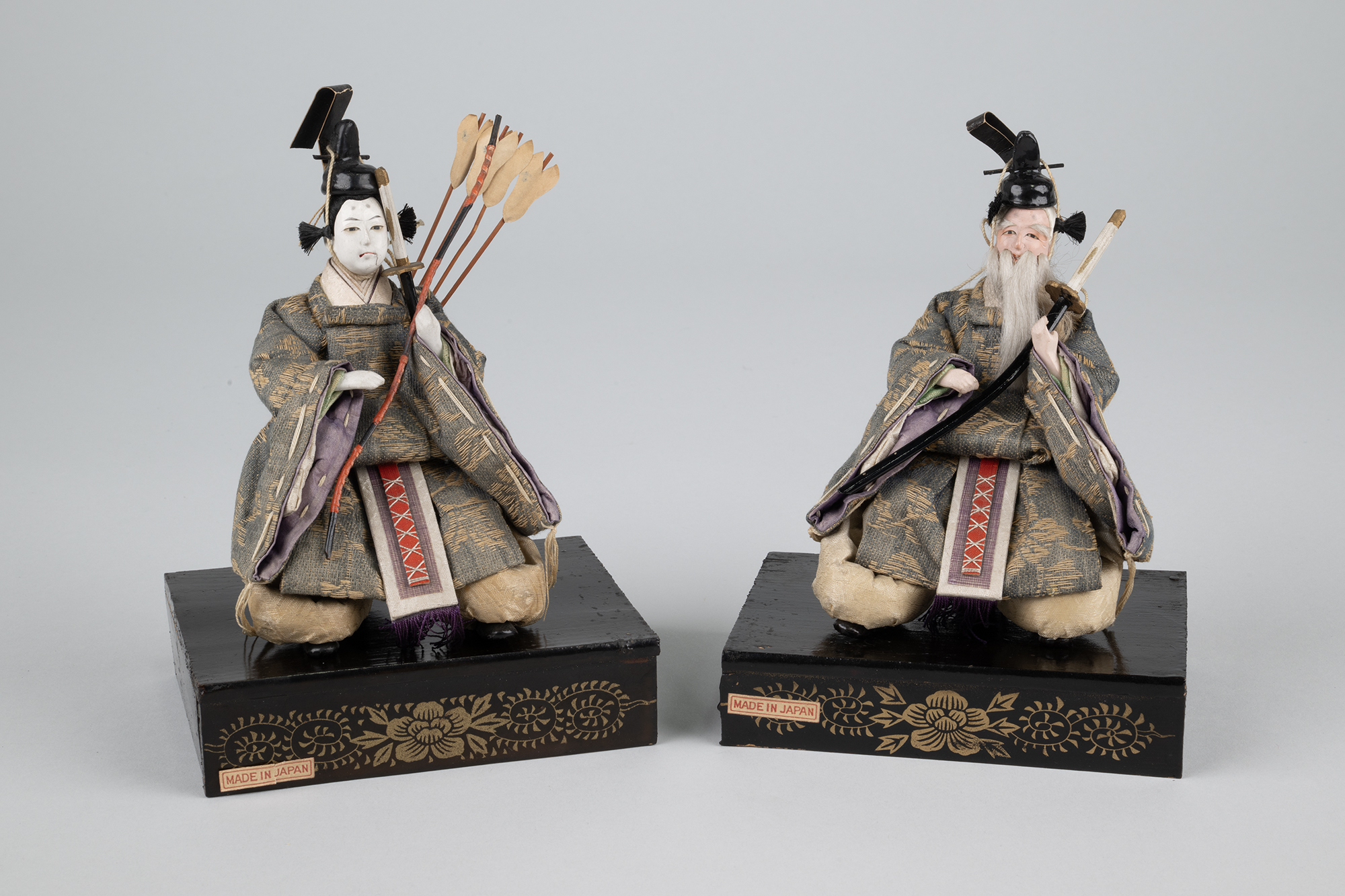 Image of Two dolls, high servants to the emperor, from a Girls’ Day set, ca. 1930-1940