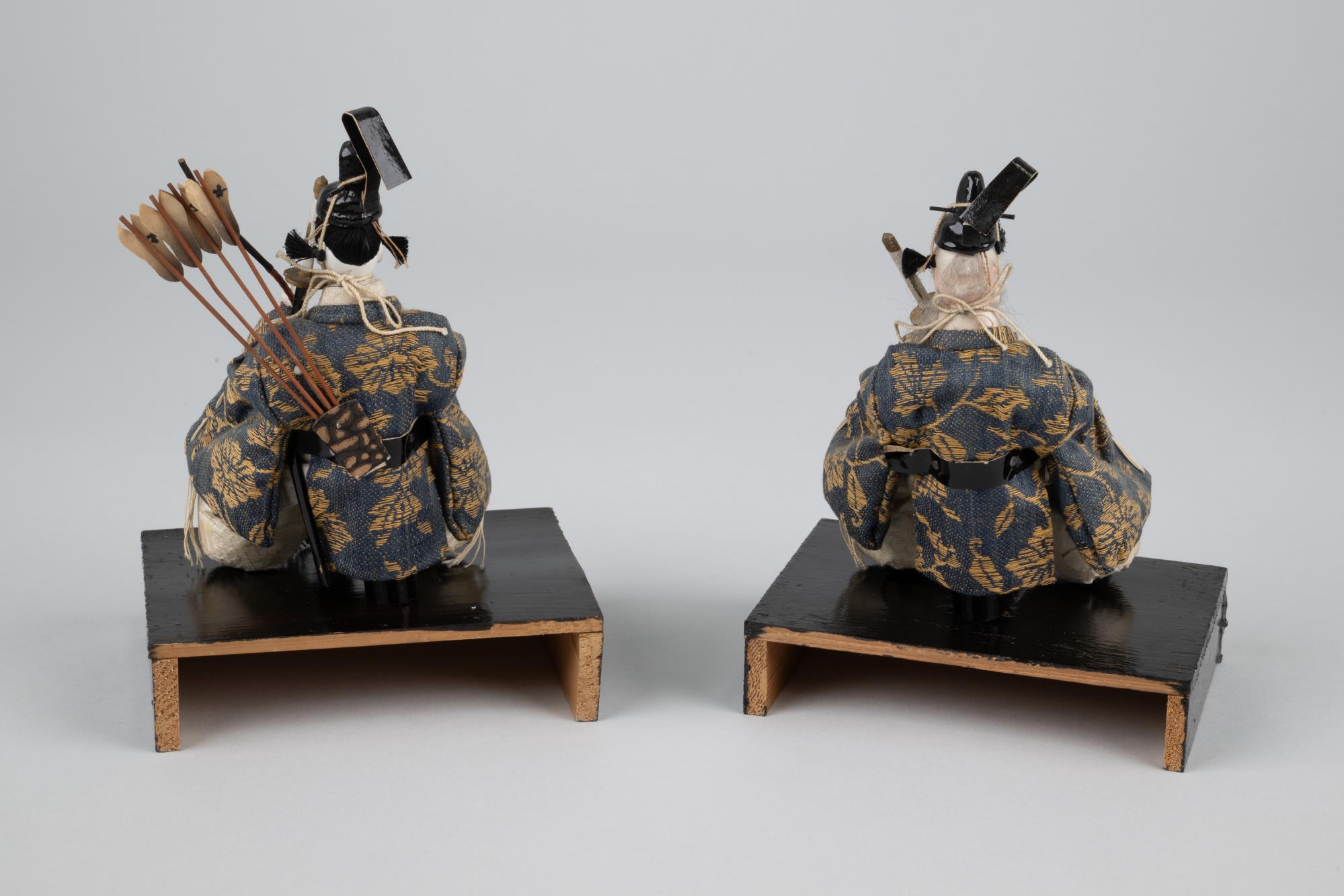 Image of Two dolls, high servants to the emperor, from a Girls’ Day set, ca. 1930-1940