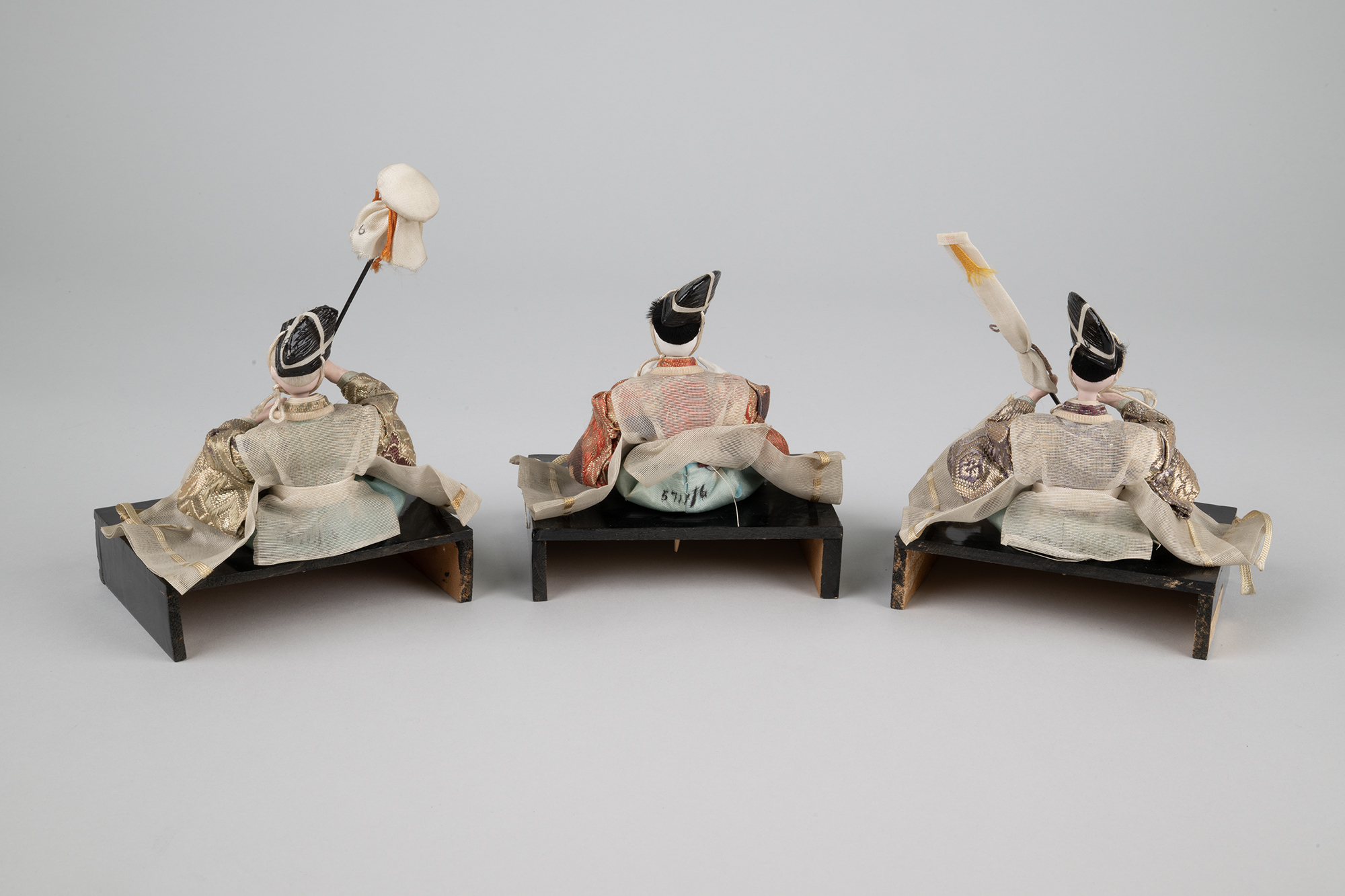 Image of Three low servants from a Girls’ Day set, ca. 1930-1940