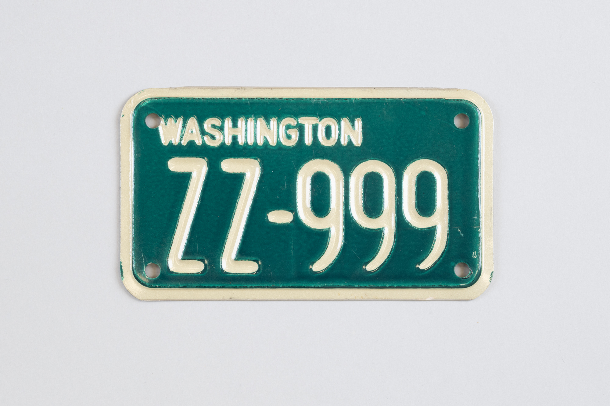 Image of Washington State motorcycle license, 1974