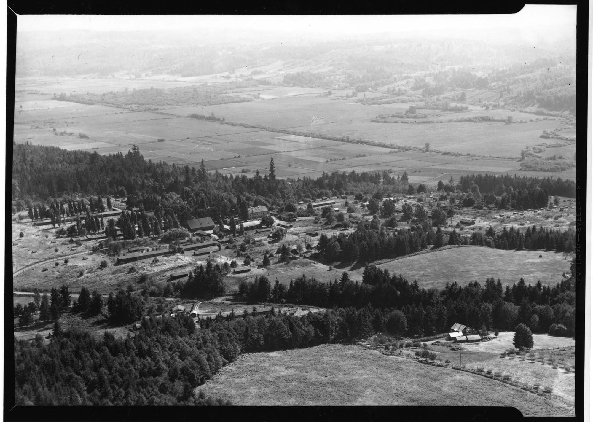 Image of Aerial of Hollywood Chicken Farm, Woodinville, 1940