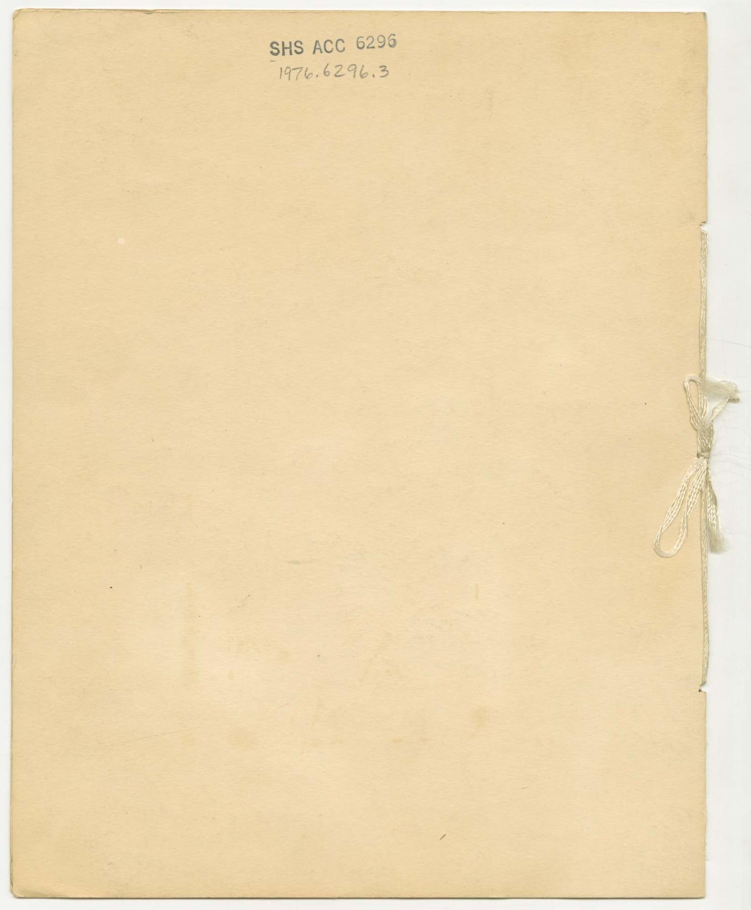 Image of Frederick & Nelson's Tea Room menu, circa 1935