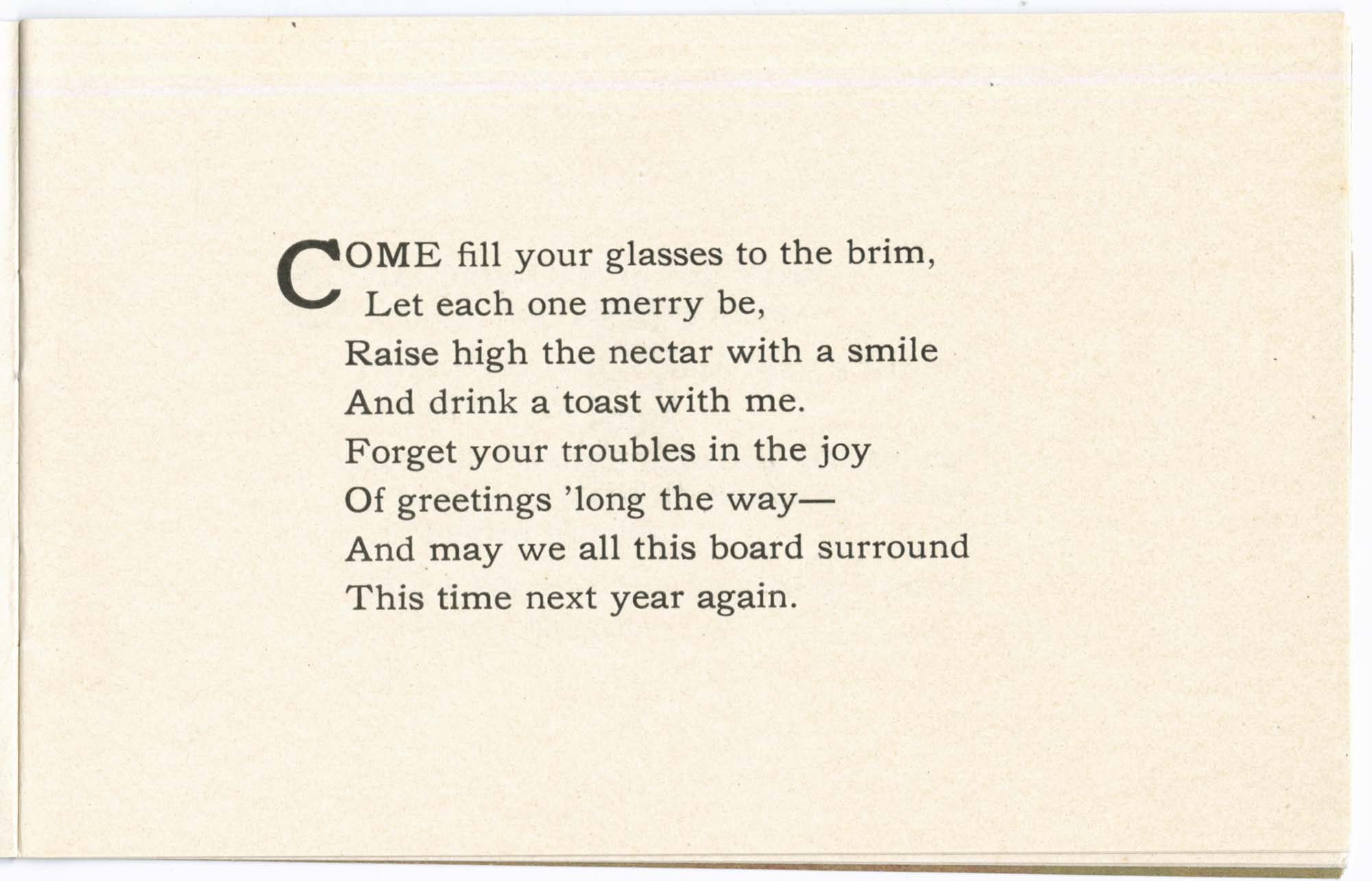 Image of Café Olympus New Year's booklet, 1912