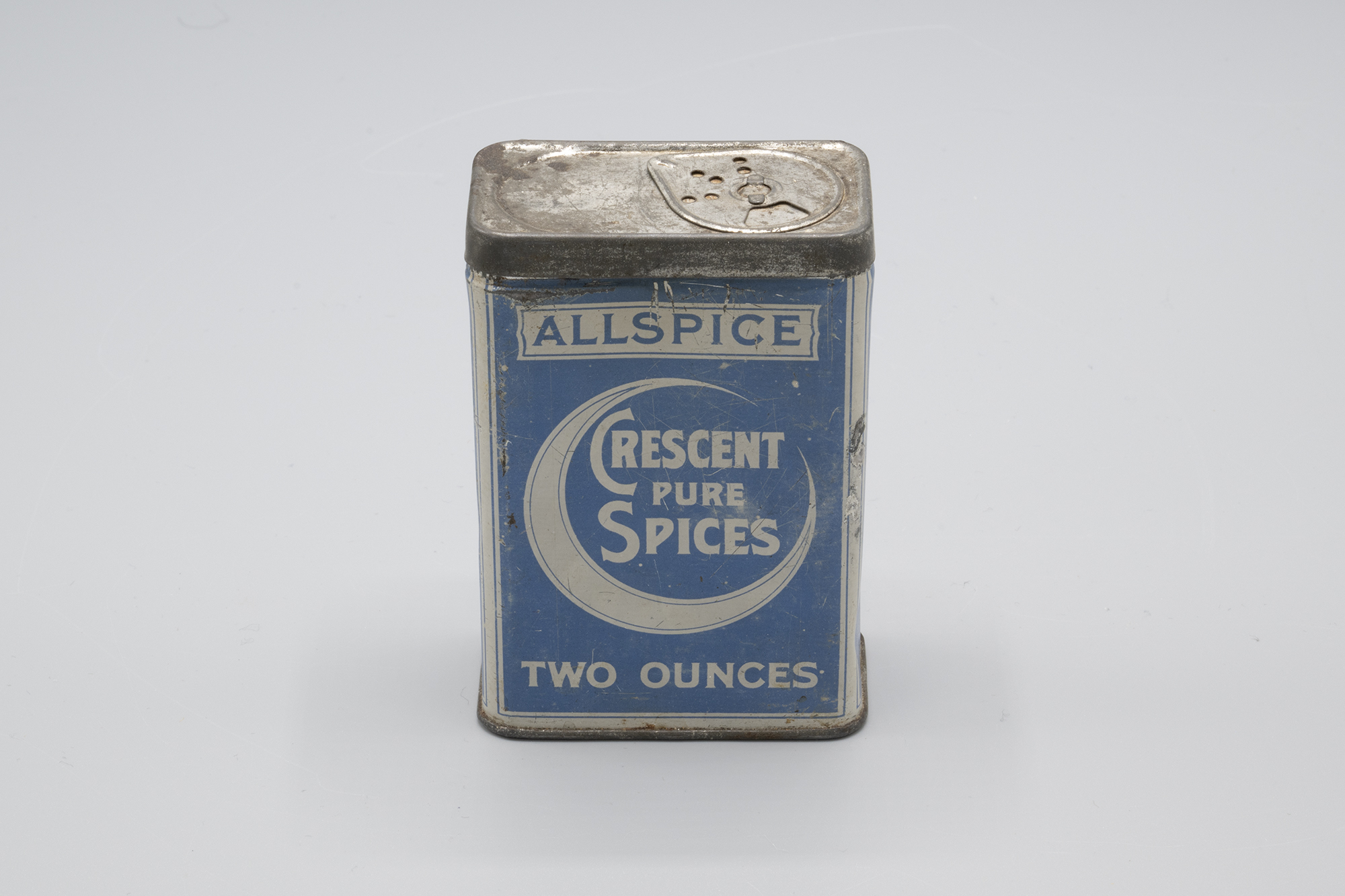 Image of Allspice tin from Crescent Pure Spices, ca. 1910
