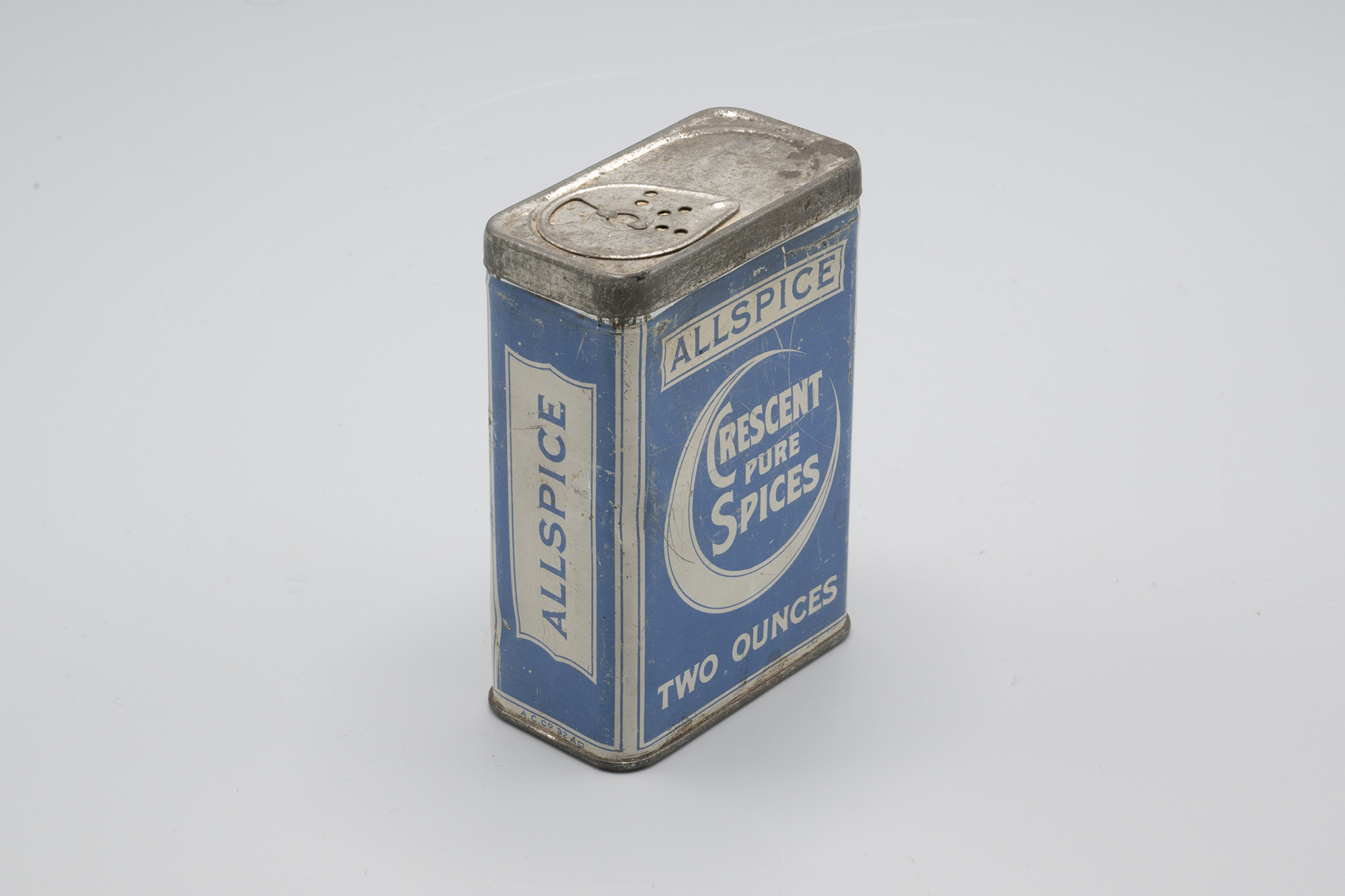 Image of Allspice tin from Crescent Pure Spices, ca. 1910