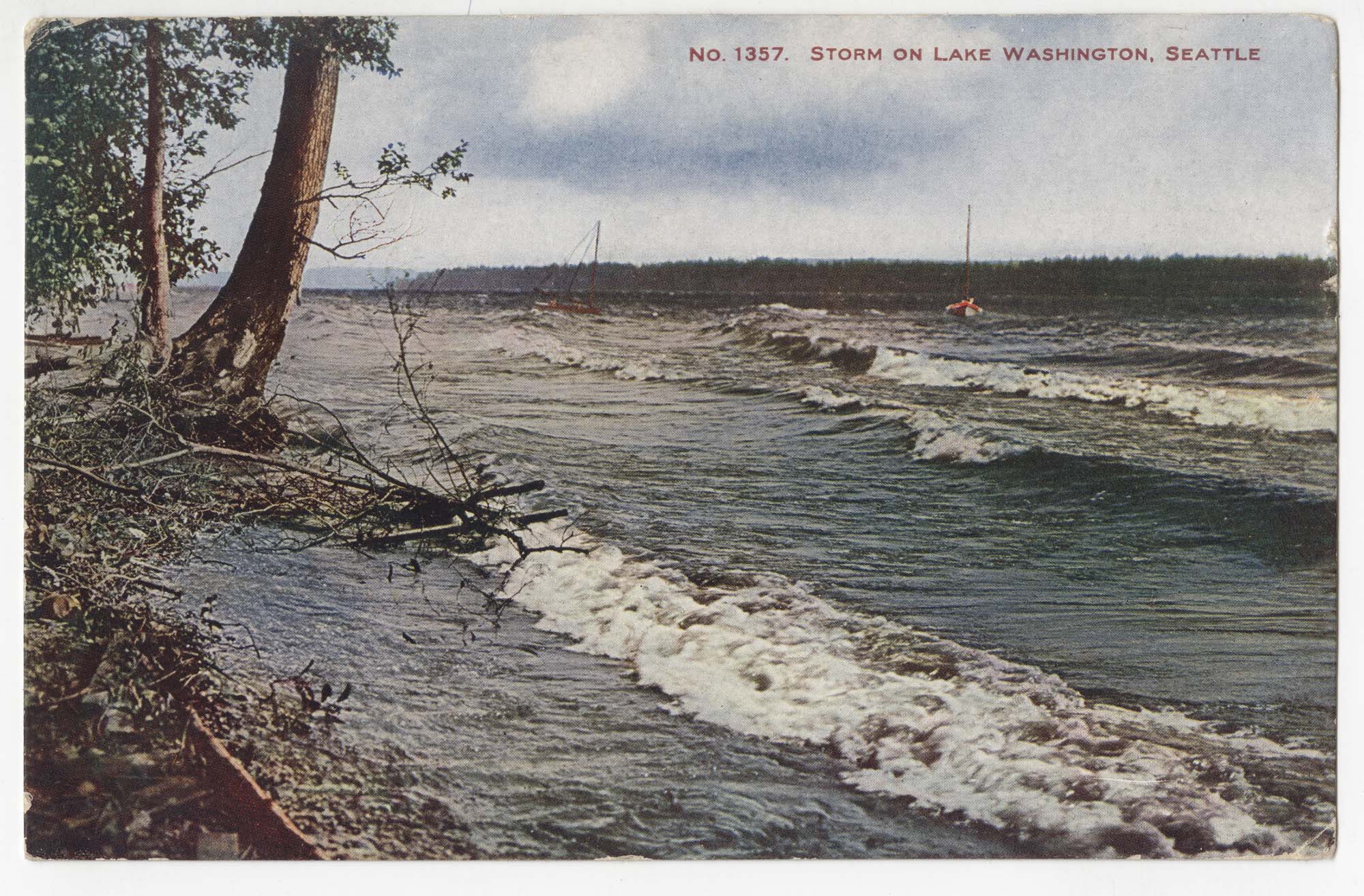 Image of Storm on Lake Washington, circa 1909