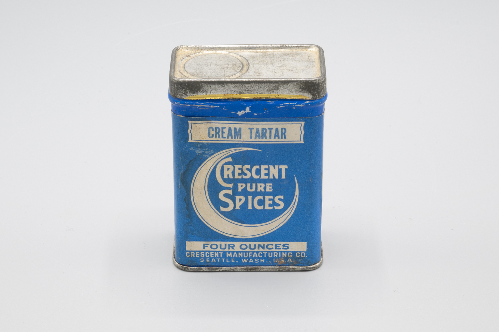 Image of Tin for cream tartar from Crescent Pure Spices, ca. 1910