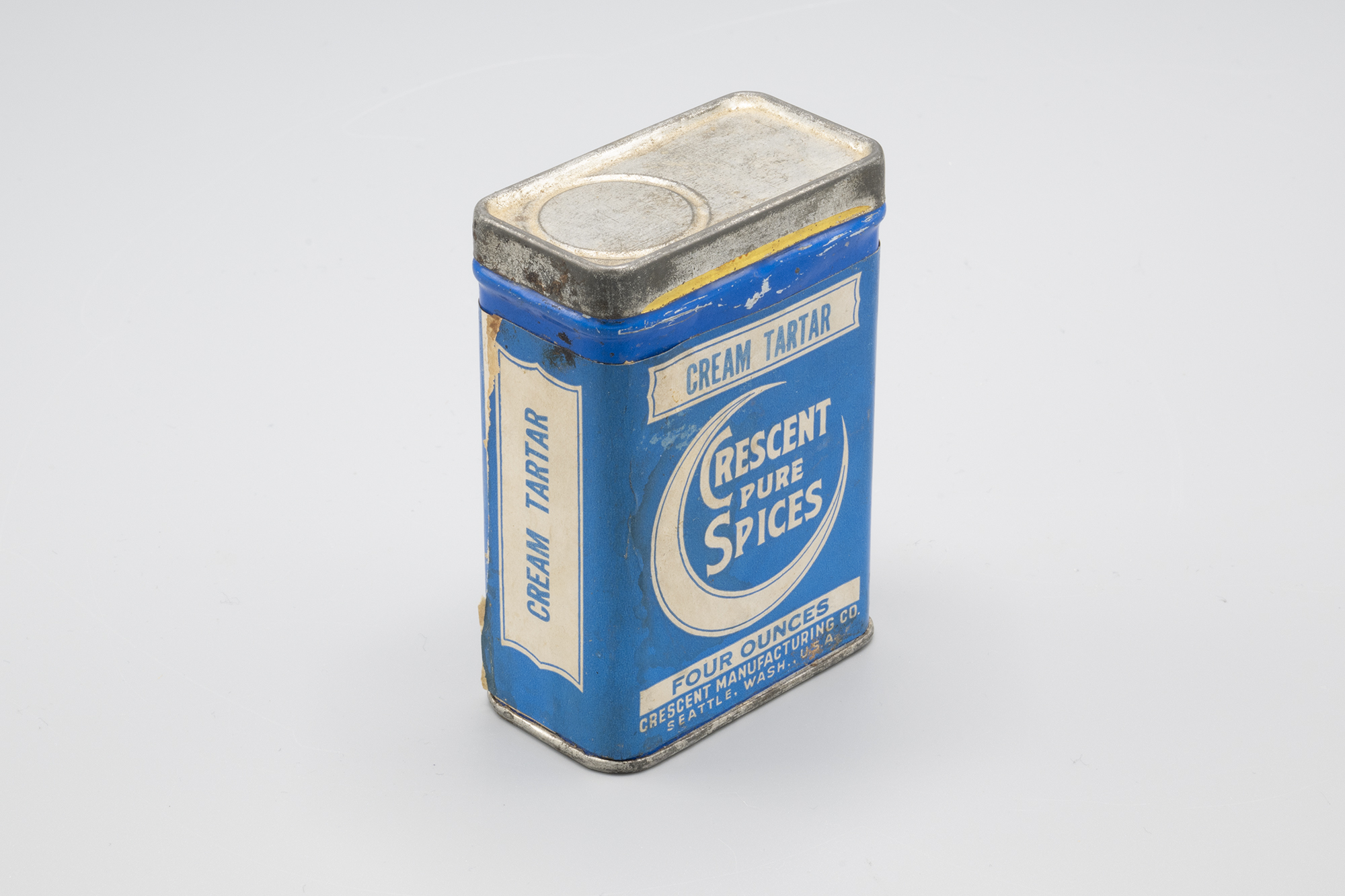 Image of Tin for cream tartar from Crescent Pure Spices, ca. 1910