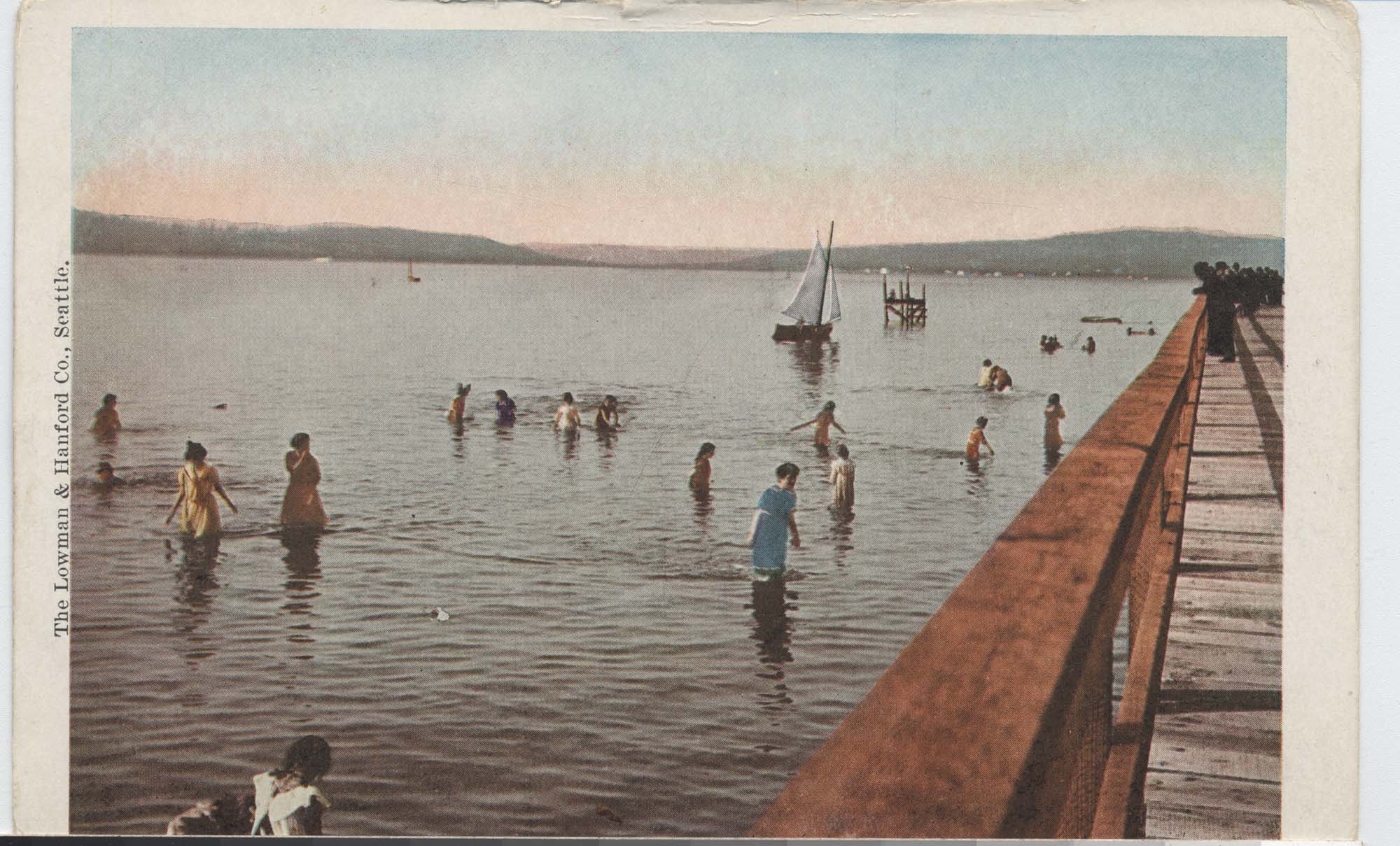 Image of Swimmers at Luna Park Beach, Seattle, 1911