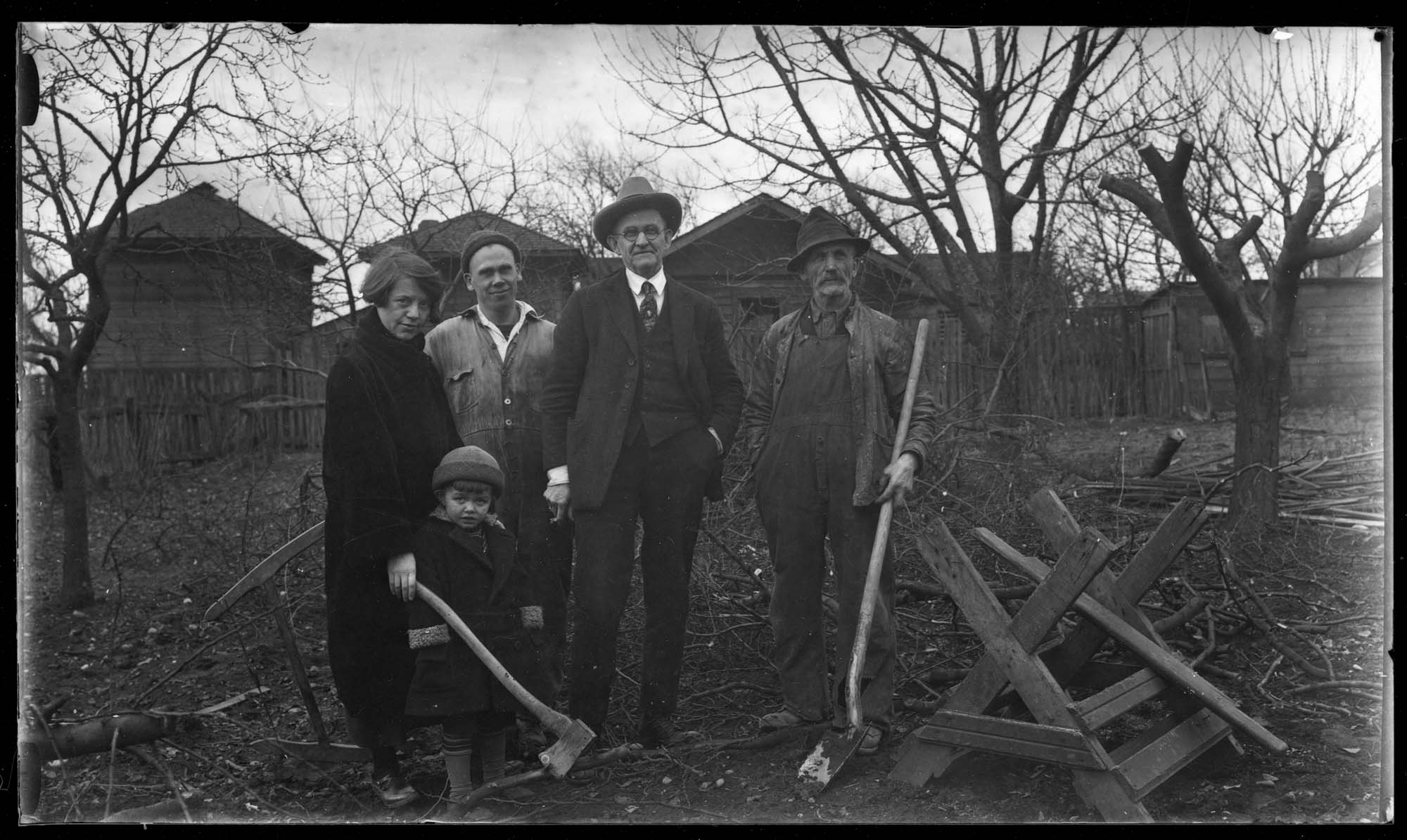 Image of Group in Ballard backyard, Seattle, circa 1910