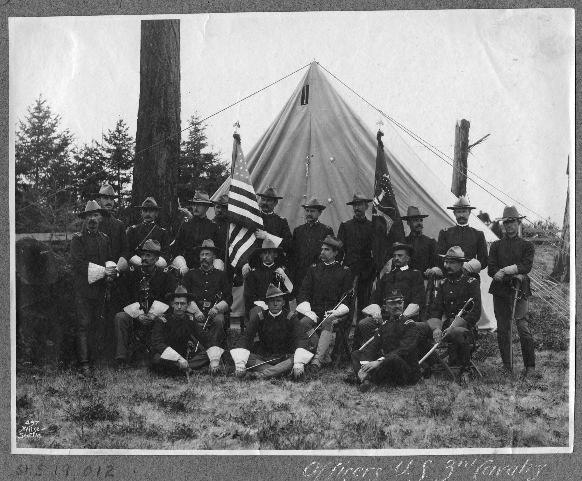 Image of Officers of the 3rd U.S. Cavalry, Seattle, August 1899