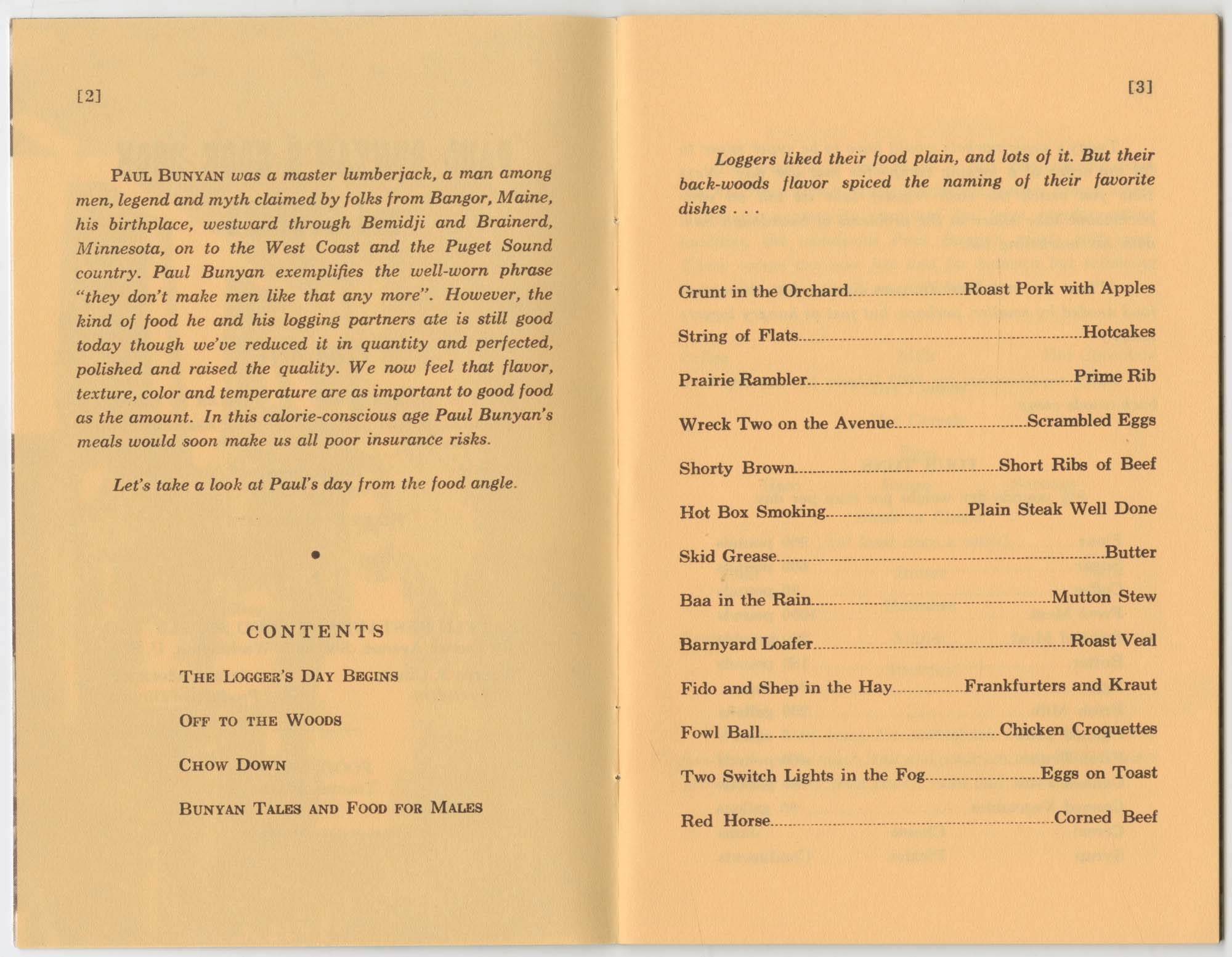 Image of Paul Bunyan's Cookbook and Stories, circa 1962