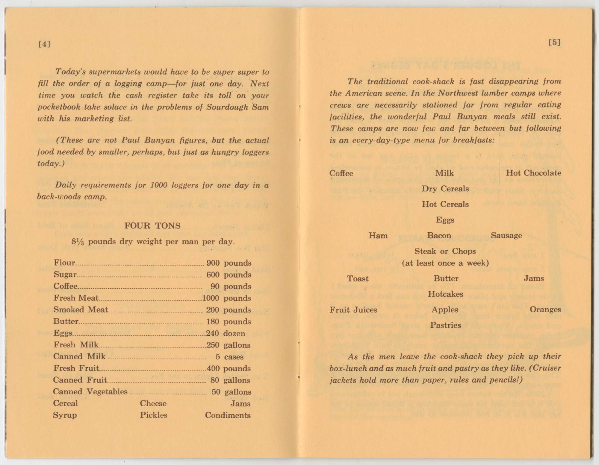 Image of Paul Bunyan's Cookbook and Stories, circa 1962