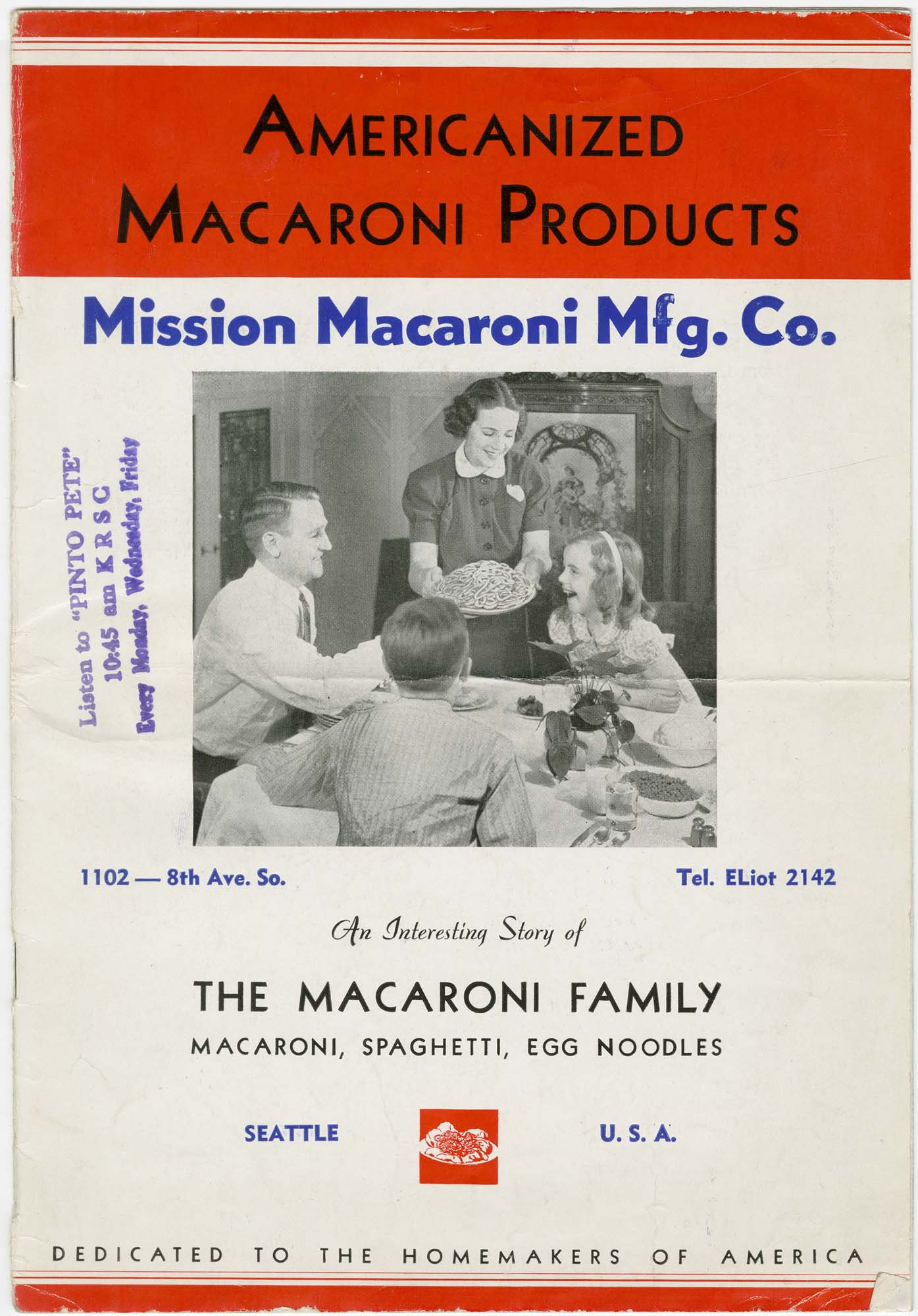 Image of Americanized Macaroni Products: An Interesting Story of the Macaroni Family, 1939