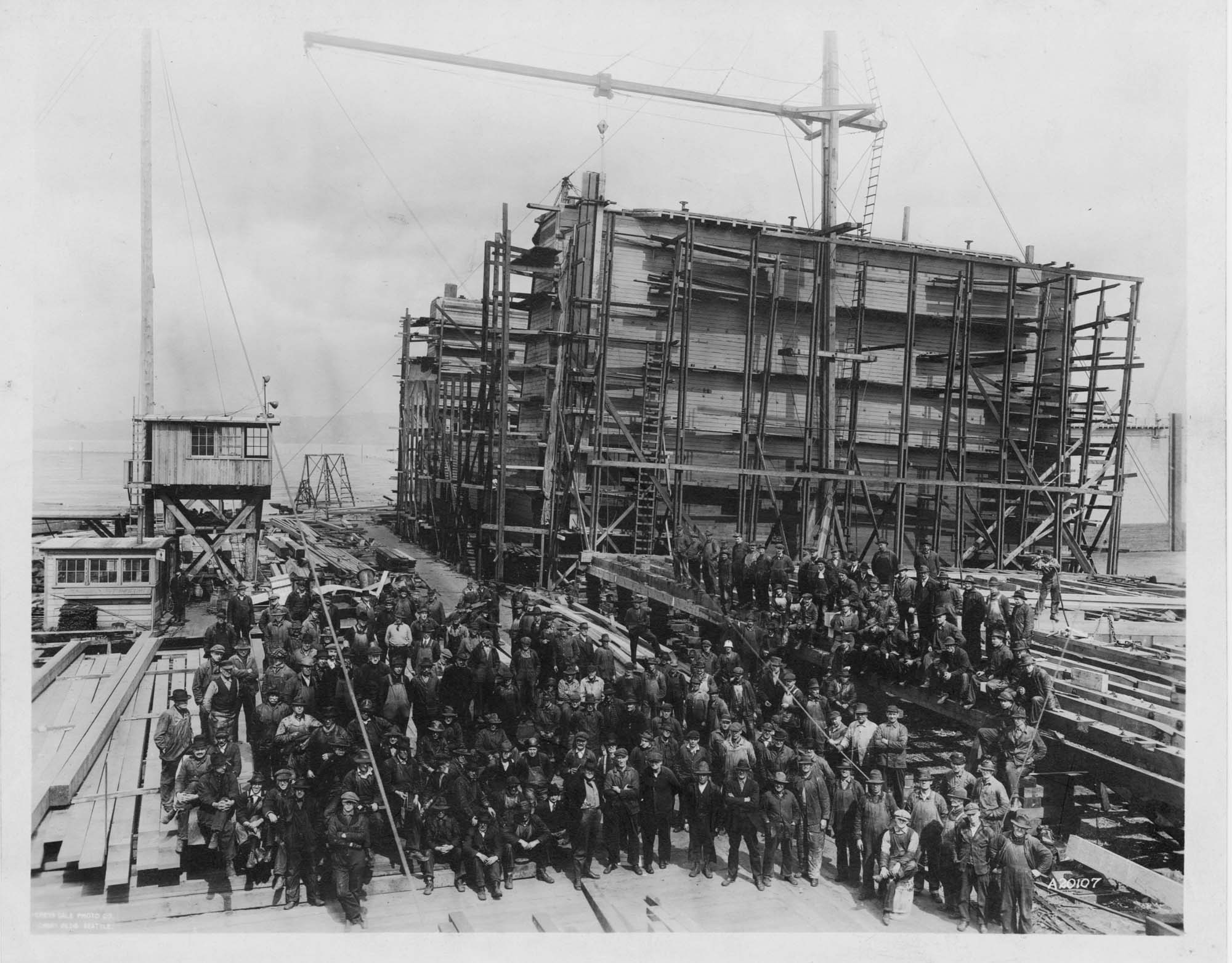 Image of Workers at Ames Drydock, Seattle, circa 1920