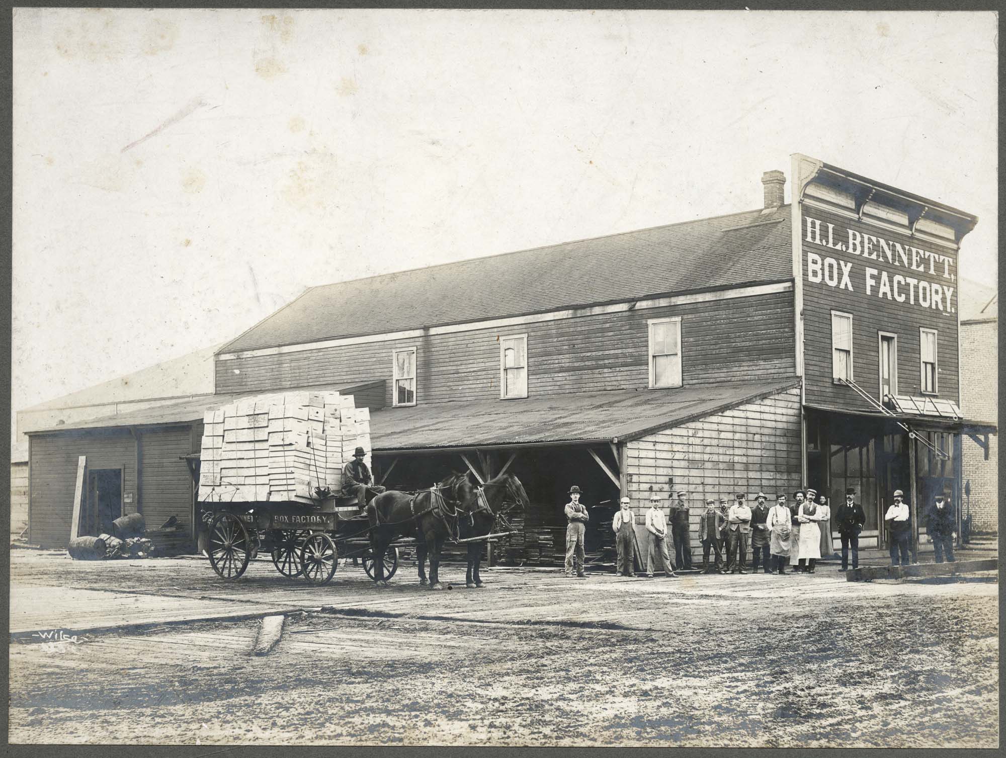 Image of H.L. Bennett Box Factory, circa 1898
