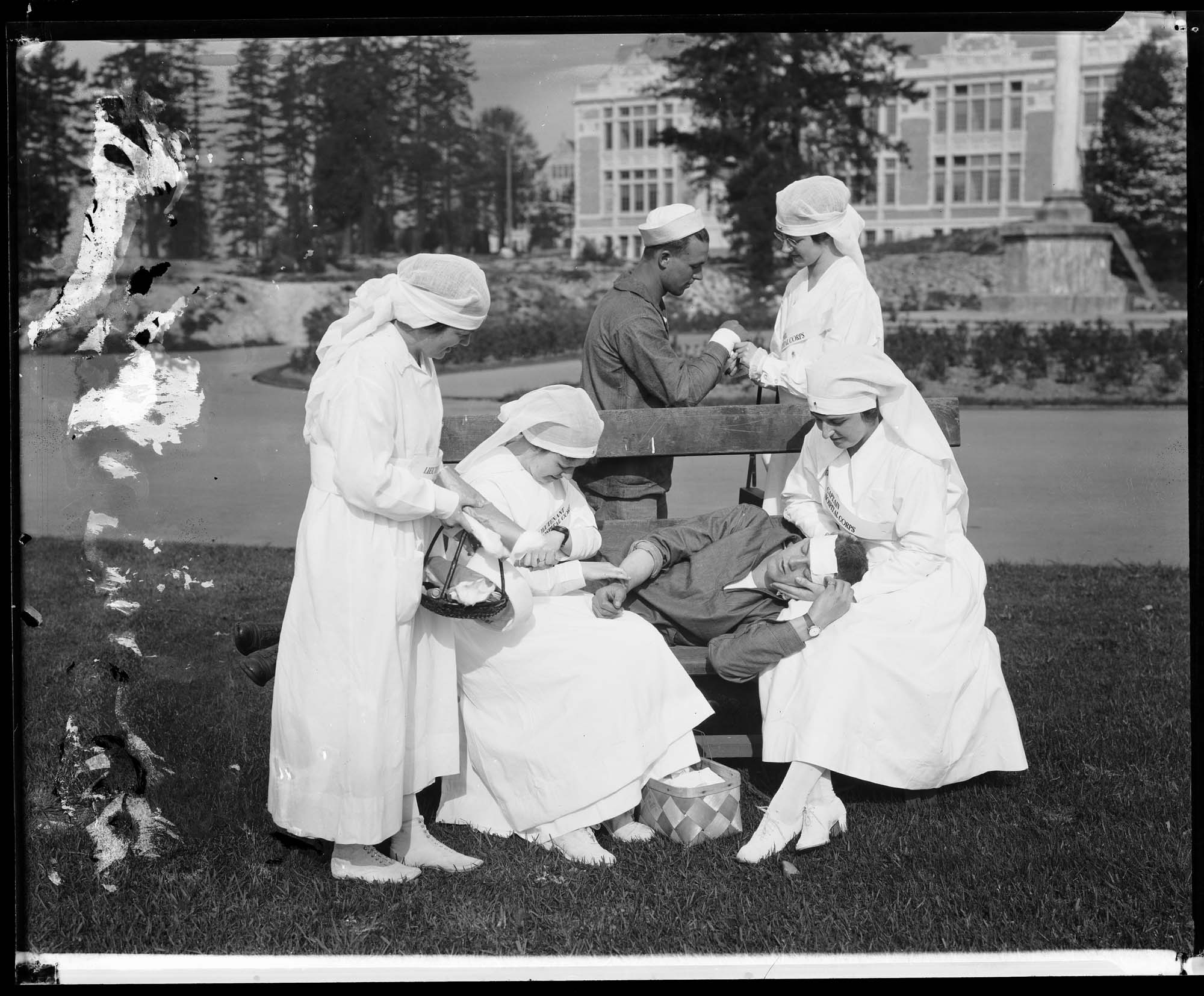 Image of First aid station at Campus Day, circa 1918