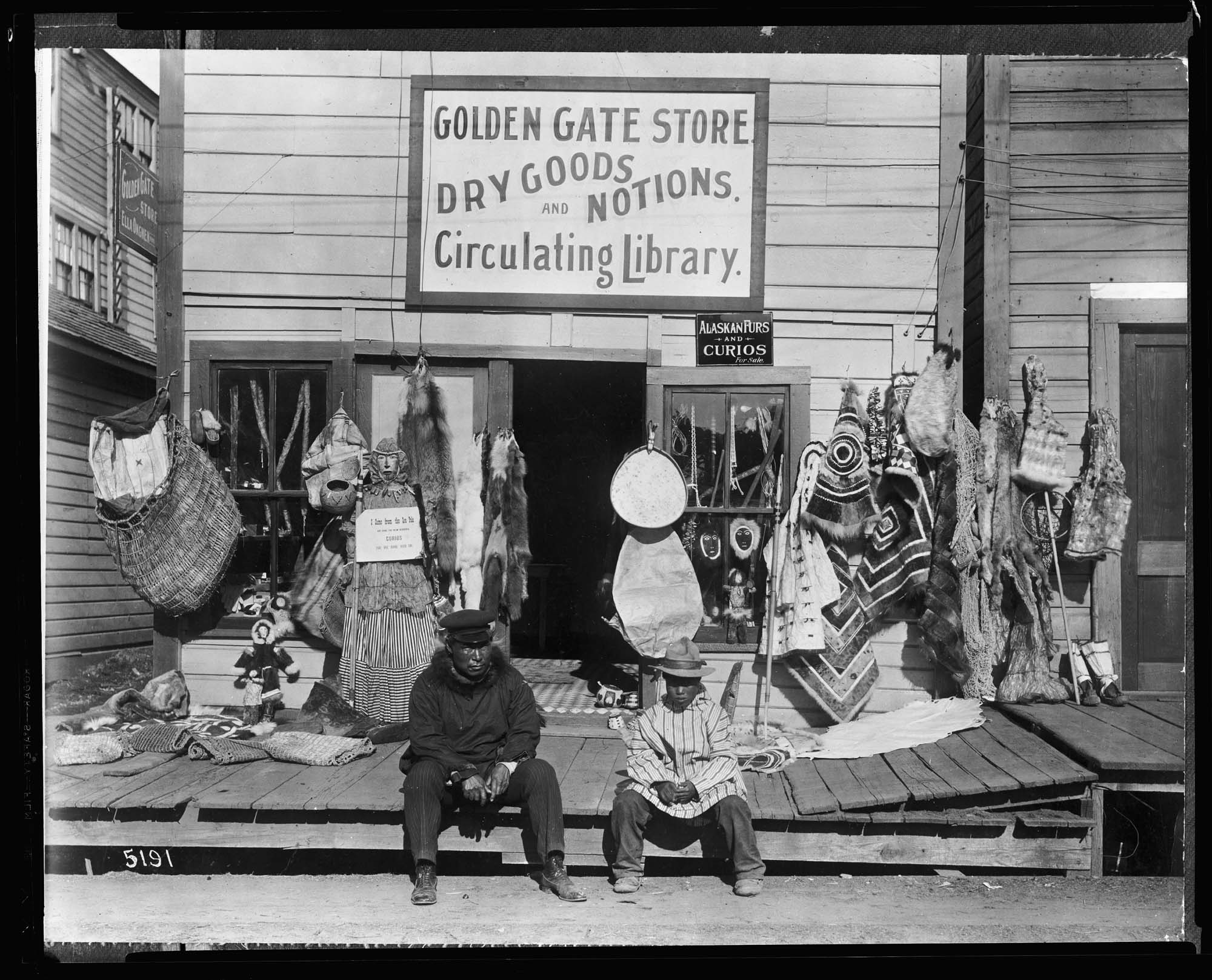 Image of Golden Gate Store and Circulating Library, Alaska, 1905