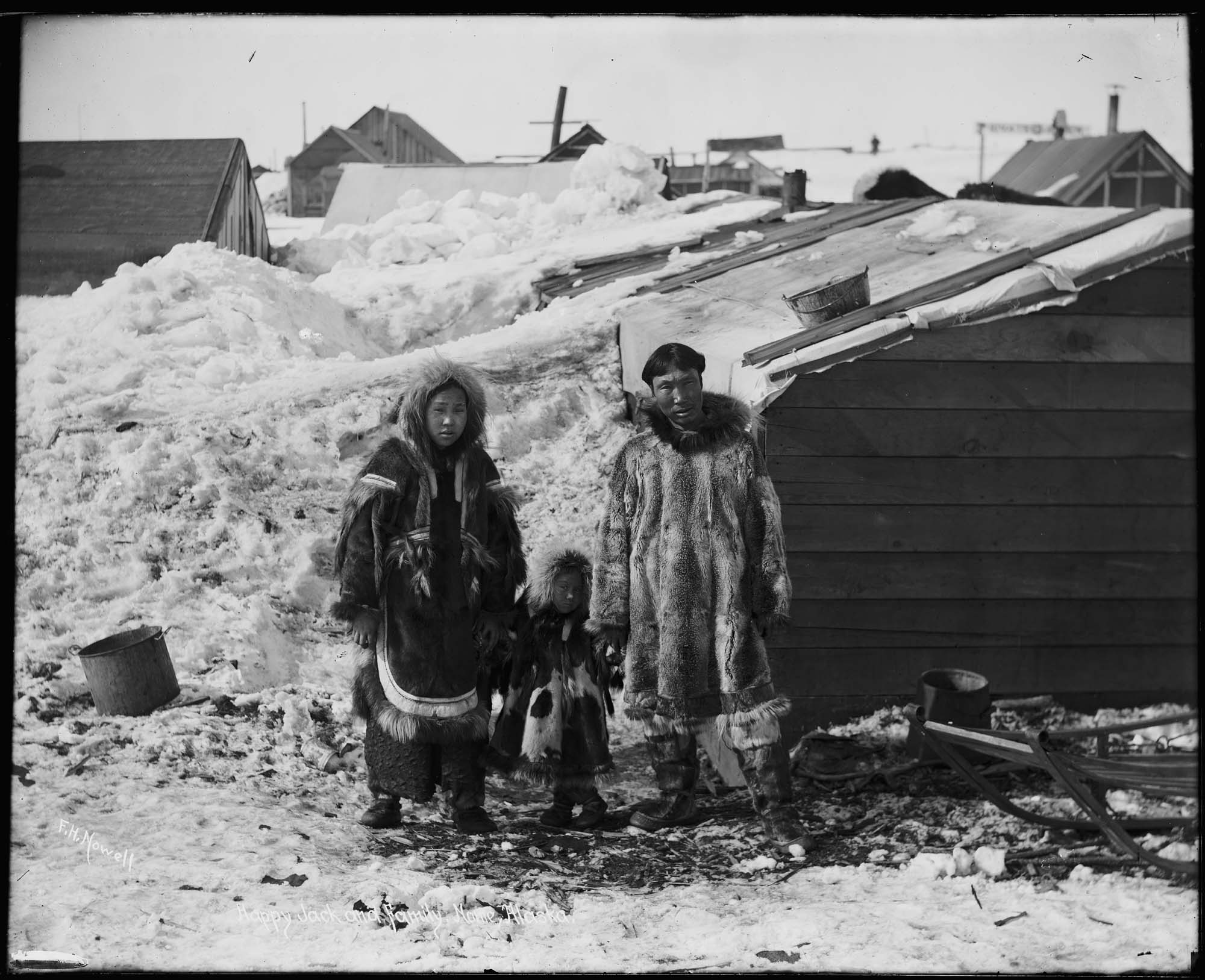 Image of Angokwakzhuk and family, Nome, Alaska, 1905