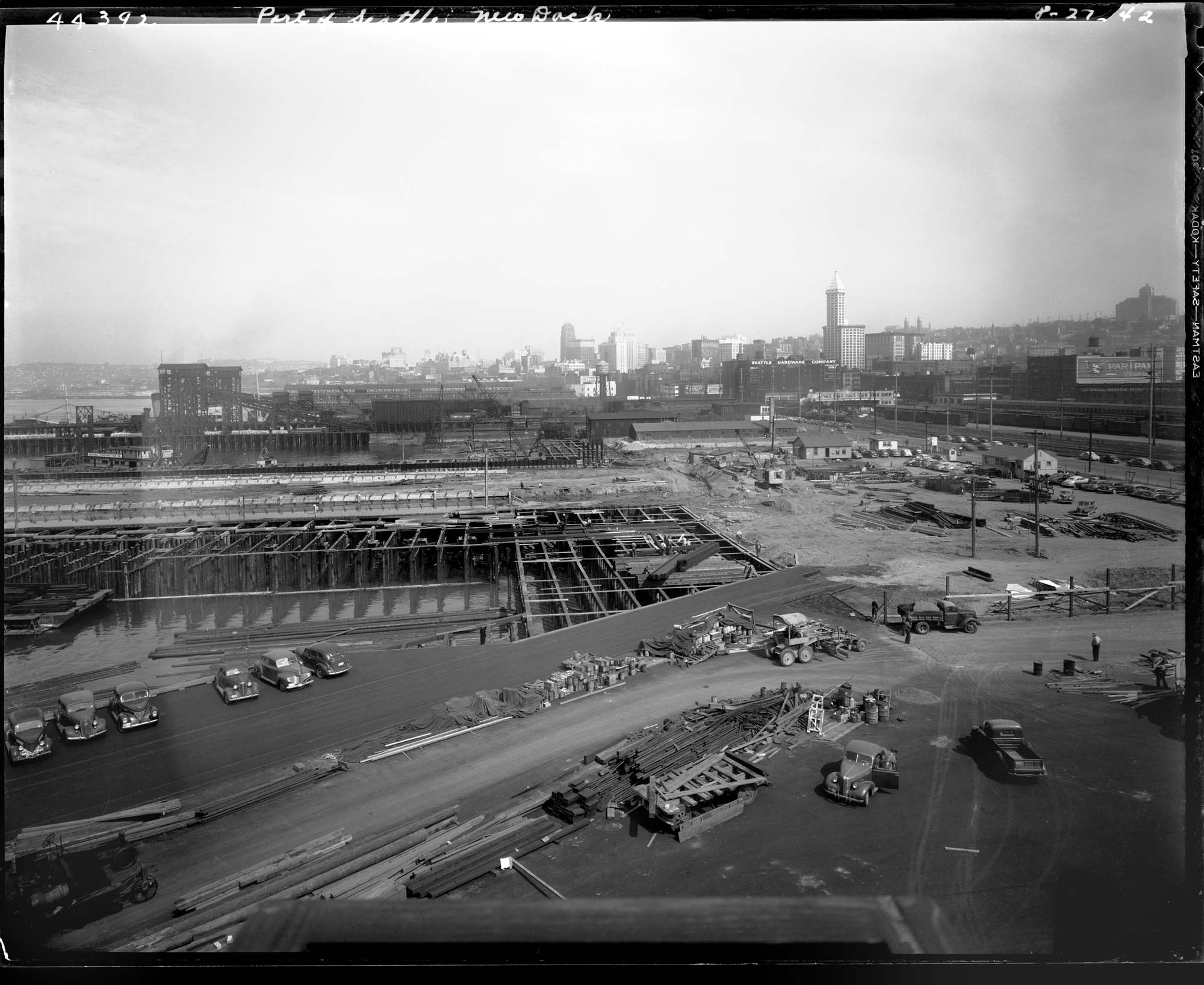 Image of New dock at the Port of Seattle, August 8, 1942