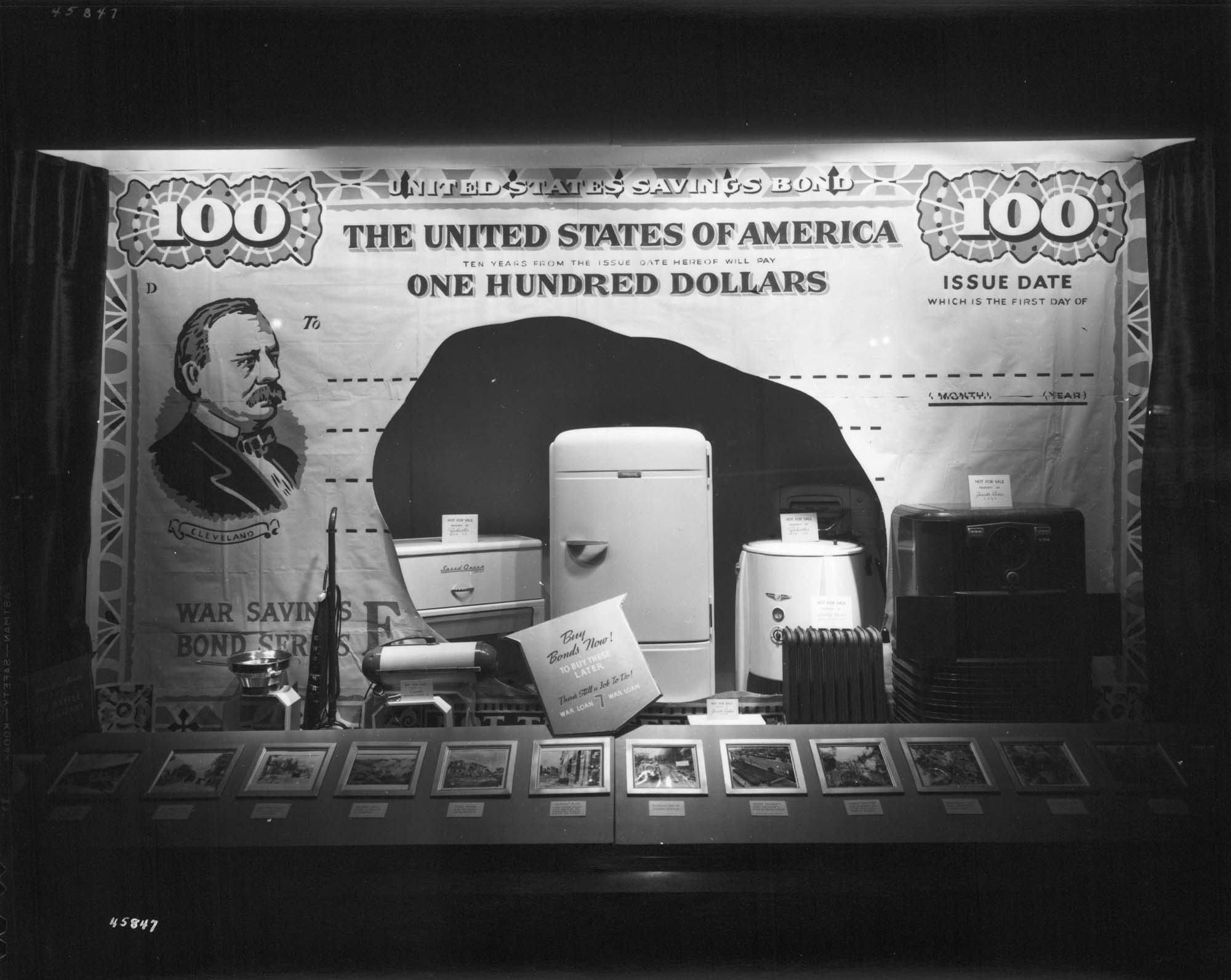 Image of War bond display, Seattle, 1945