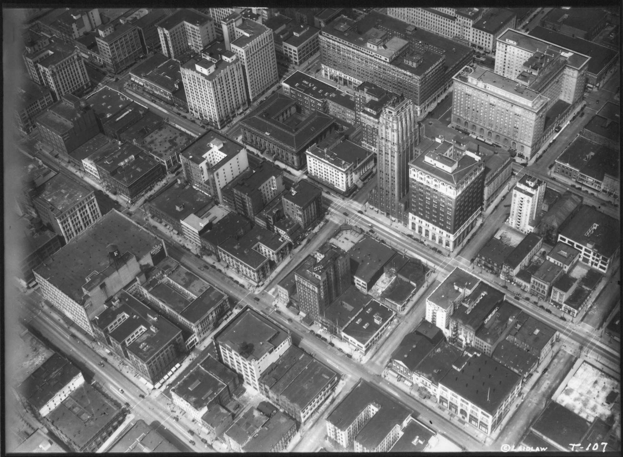 Image of Aerial of downtown Seattle, August 9, 1933