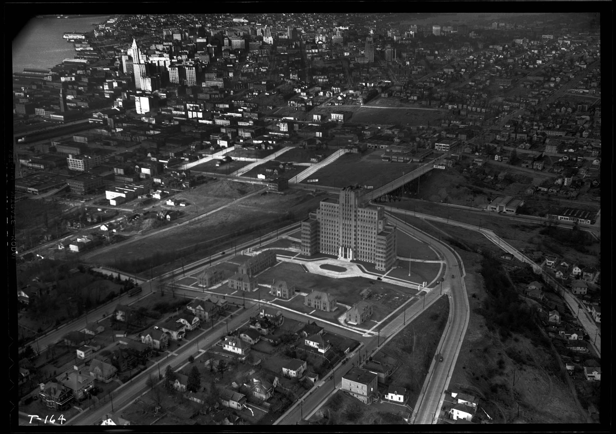 Image of Aerial of Marine Hospital from south, Seattle, April 17, 1933