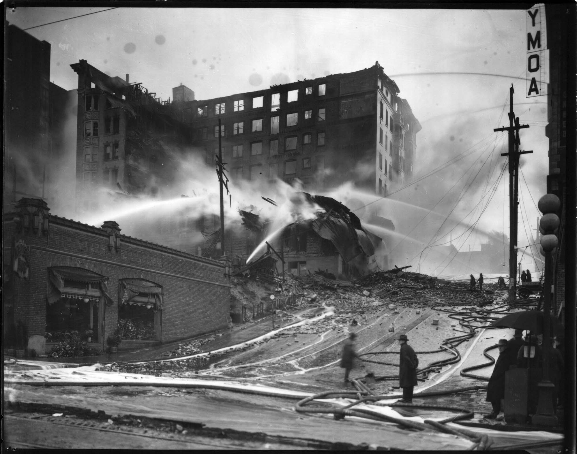 Image of Fire Lincoln Hotel, Seattle, April 7, 1920